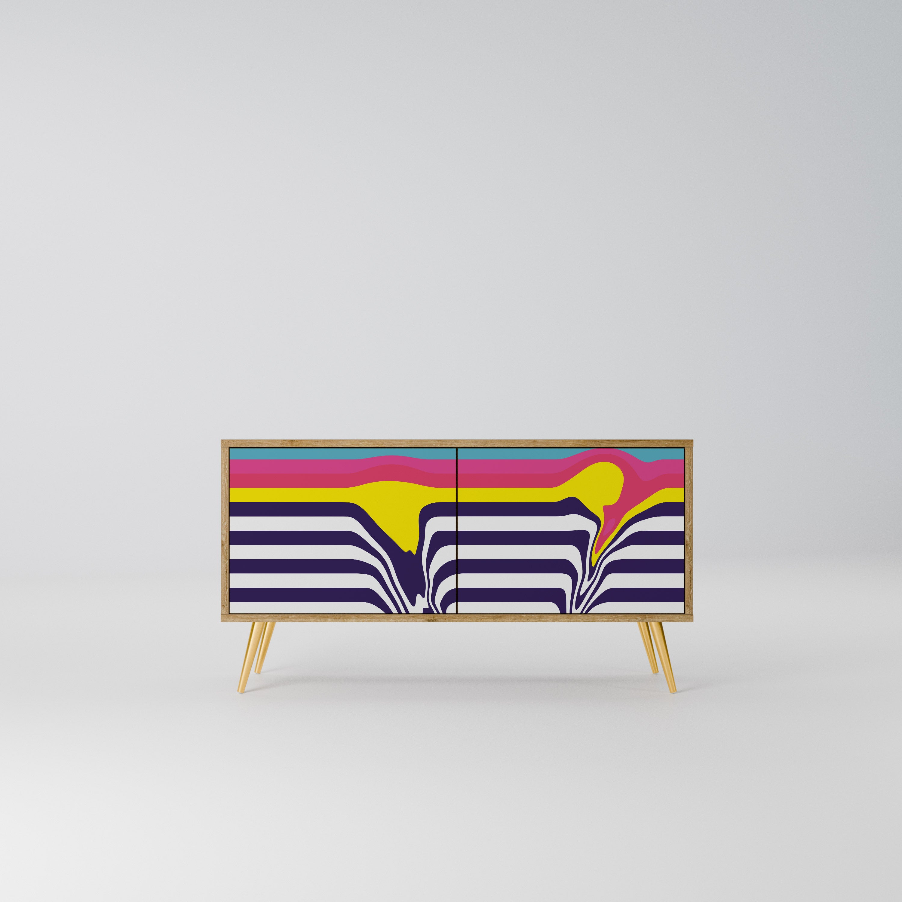 COLORFUL DIVERSION Kompaktowa szafka RTV 2-drzwiowa