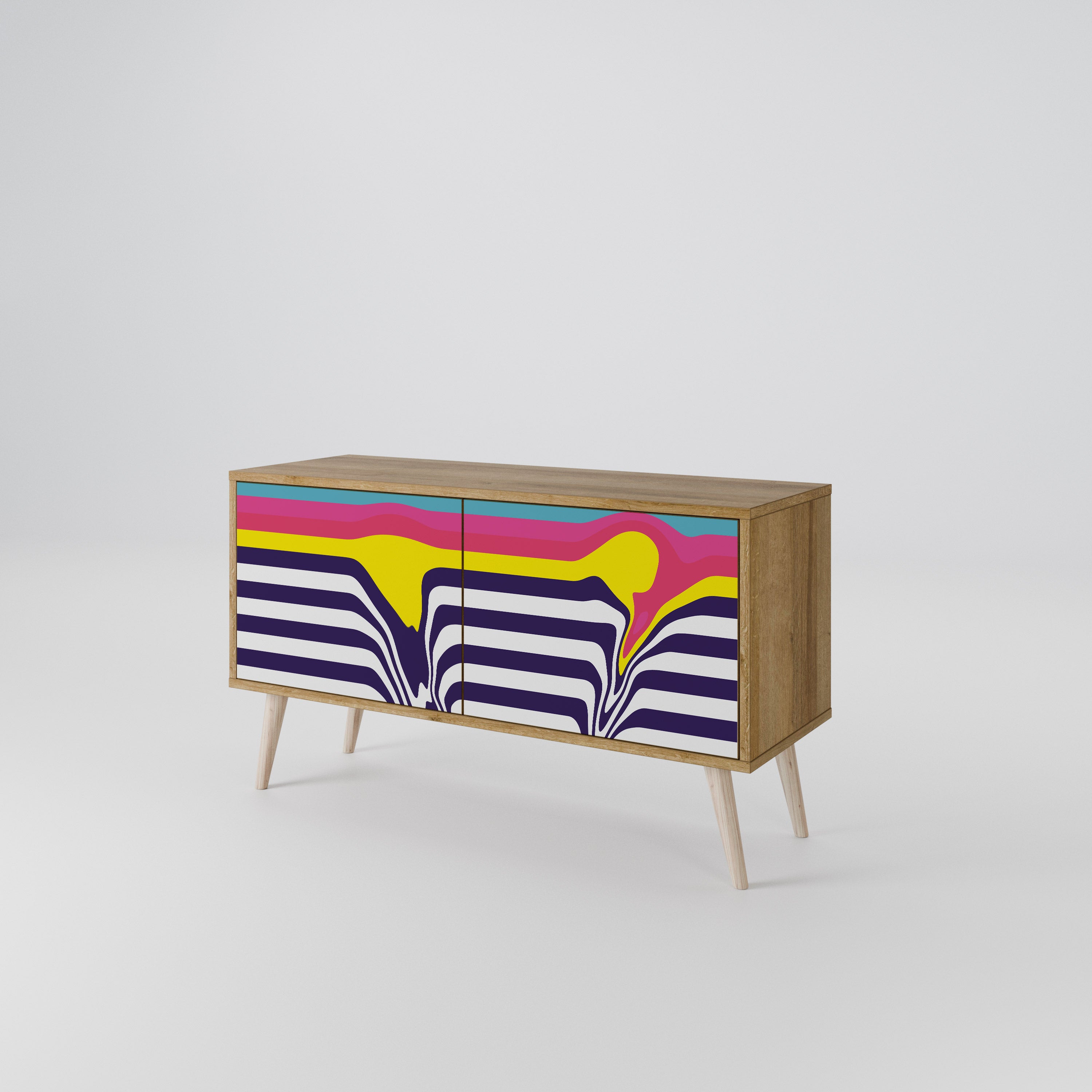 COLORFUL DIVERSION Kompaktowa szafka RTV 2-drzwiowa