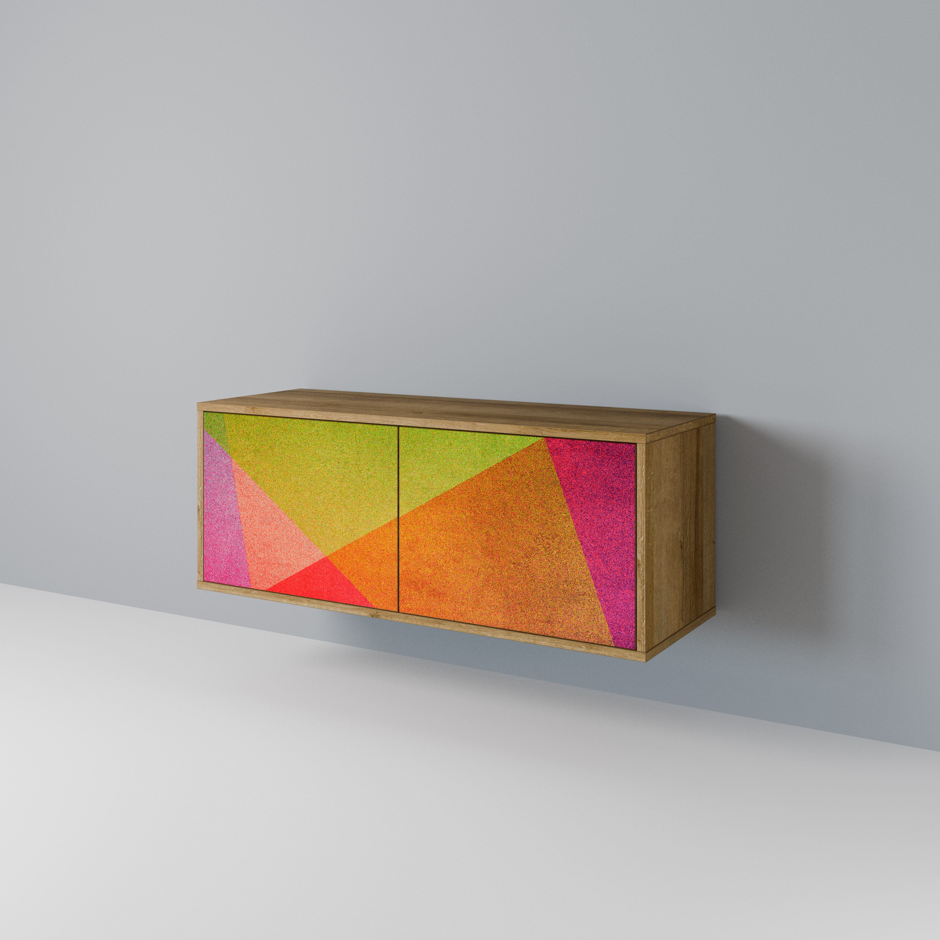 VIVID GEOMETRY Kompaktowa szafka RTV 2-drzwiowa