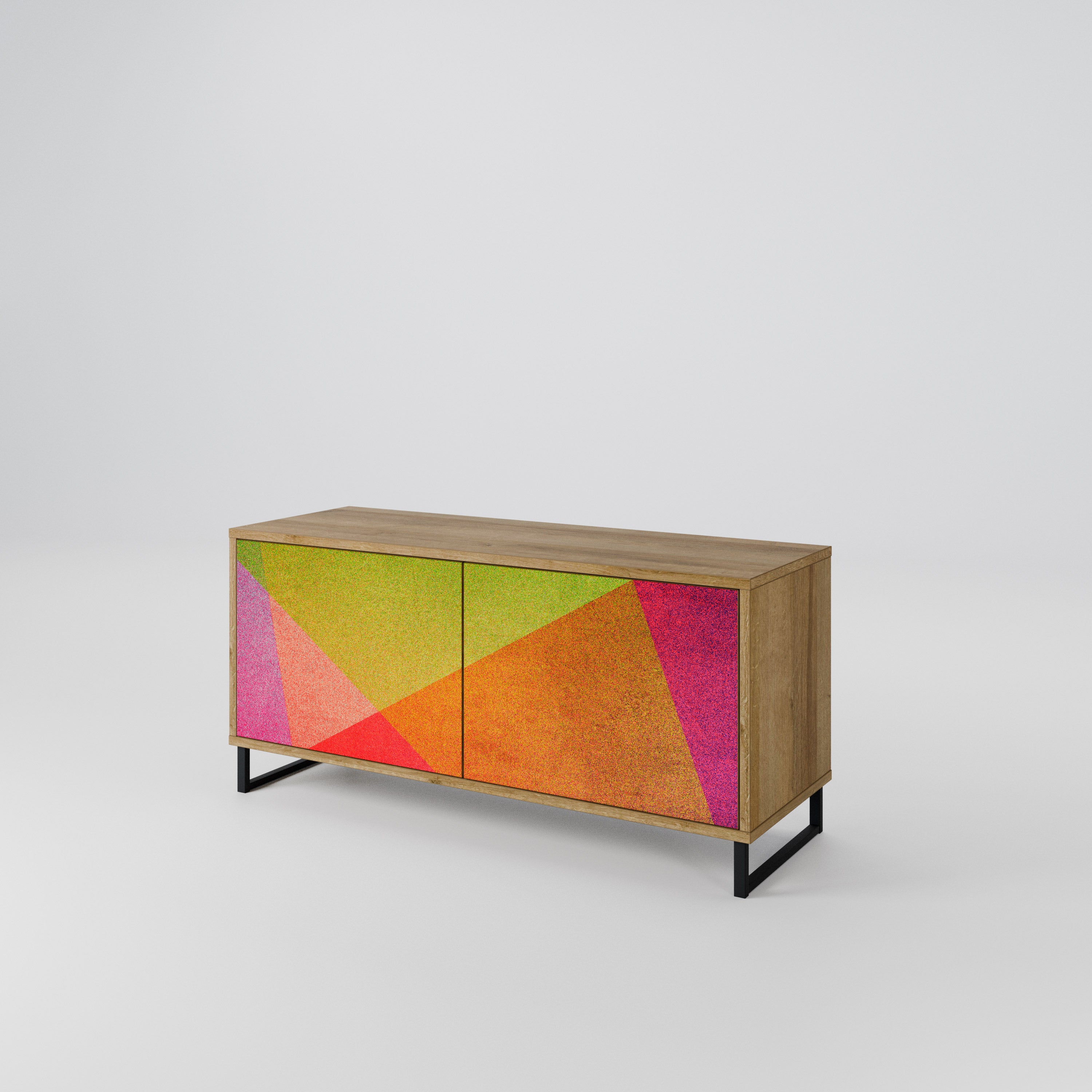VIVID GEOMETRY Kompaktowa szafka RTV 2-drzwiowa