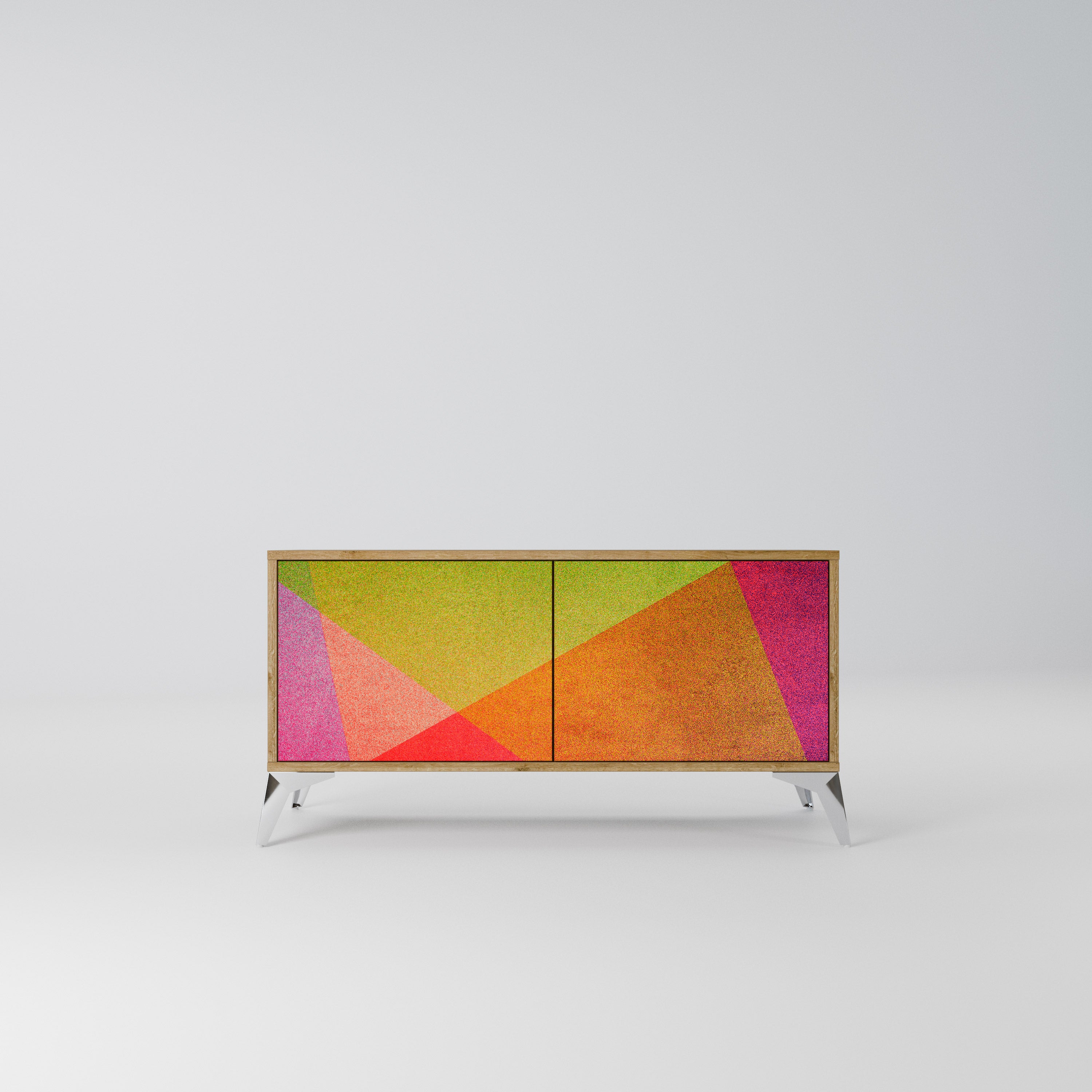 VIVID GEOMETRY Kompaktowa szafka RTV 2-drzwiowa