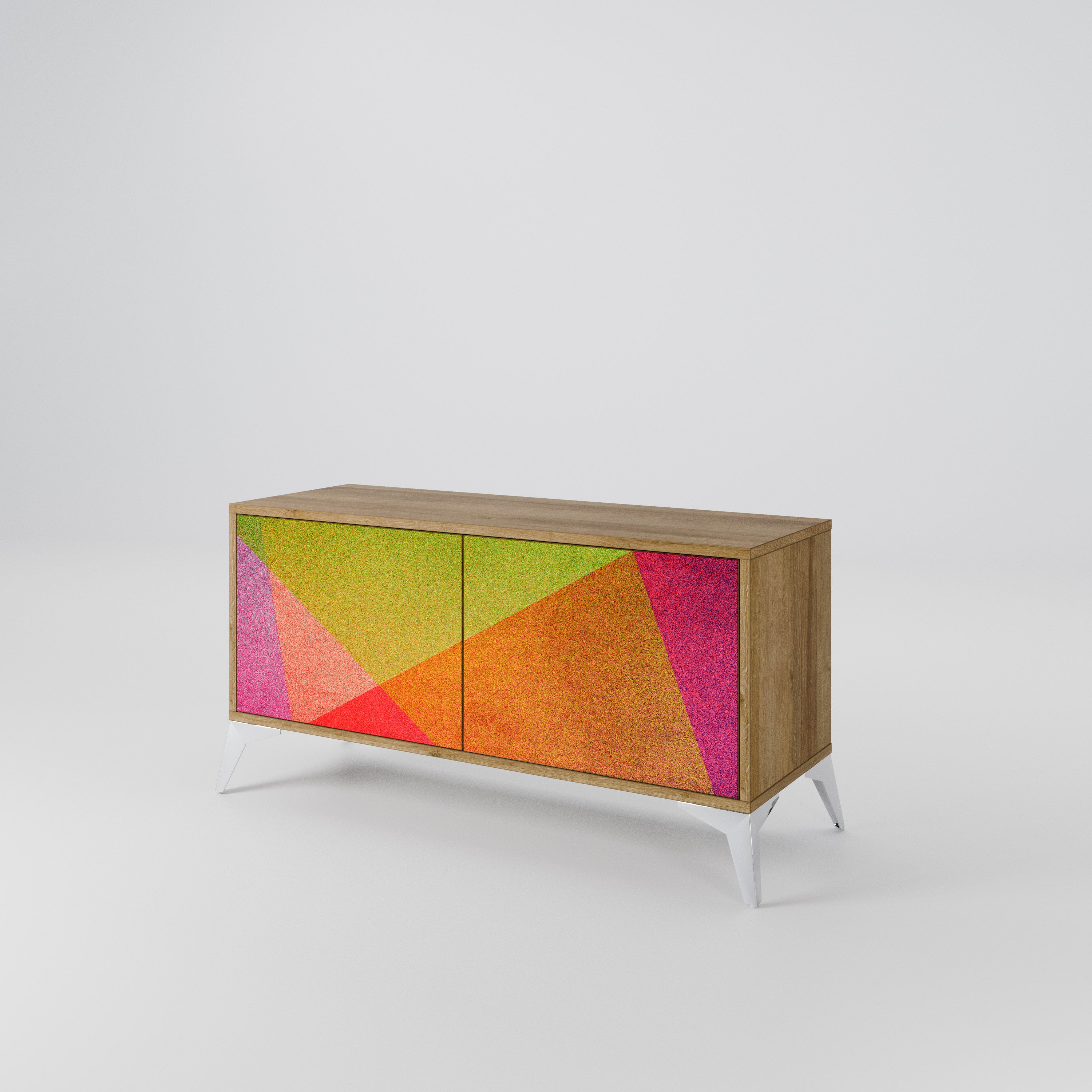 VIVID GEOMETRY Kompaktowa szafka RTV 2-drzwiowa