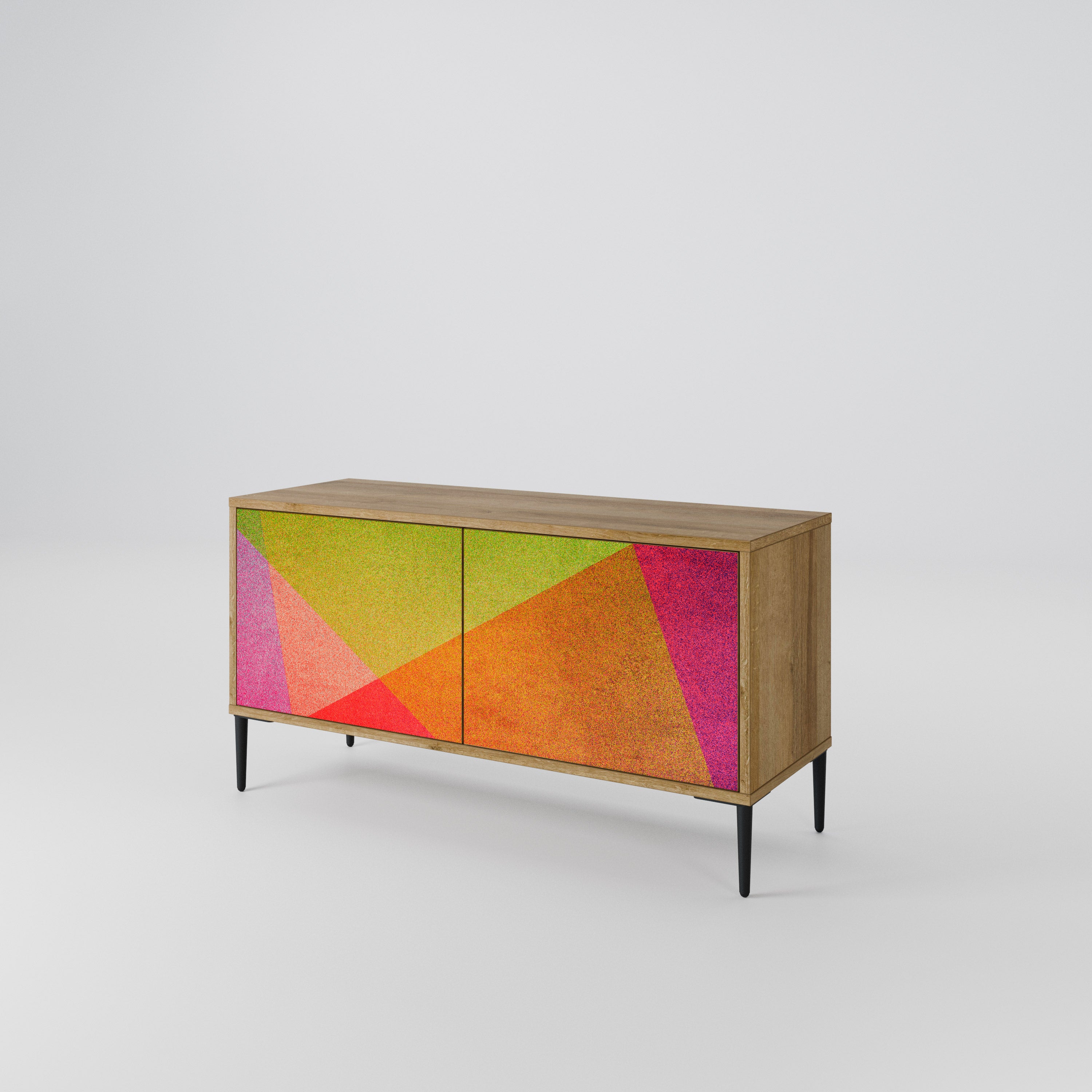 VIVID GEOMETRY Kompaktowa szafka RTV 2-drzwiowa