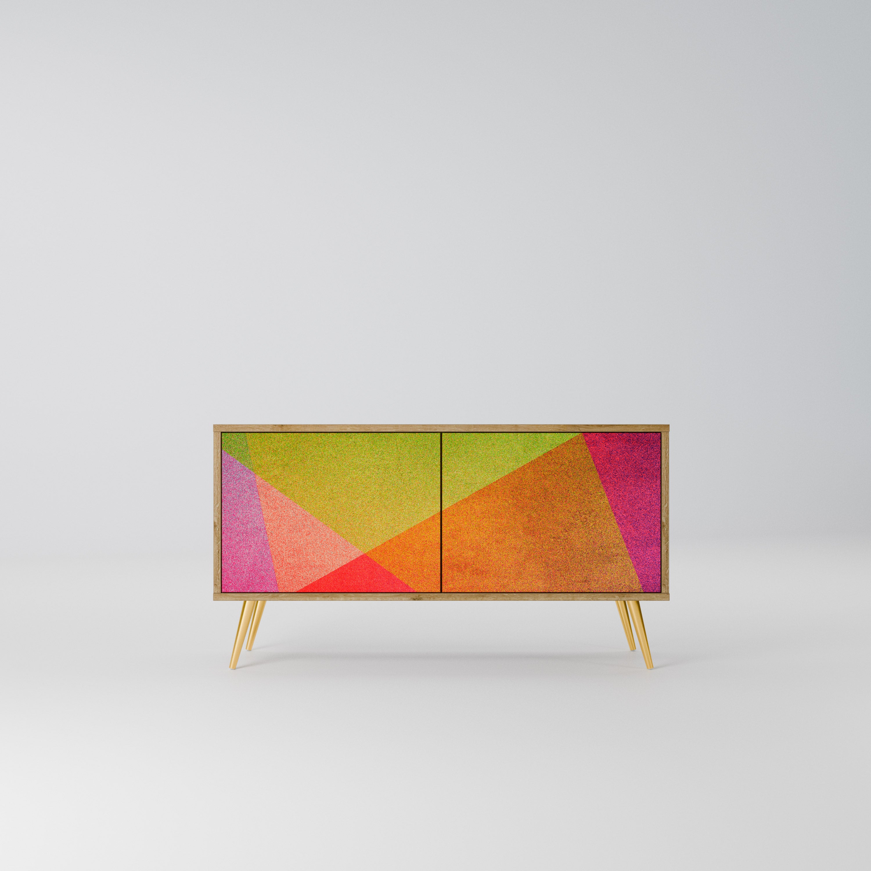 VIVID GEOMETRY Kompaktowa szafka RTV 2-drzwiowa