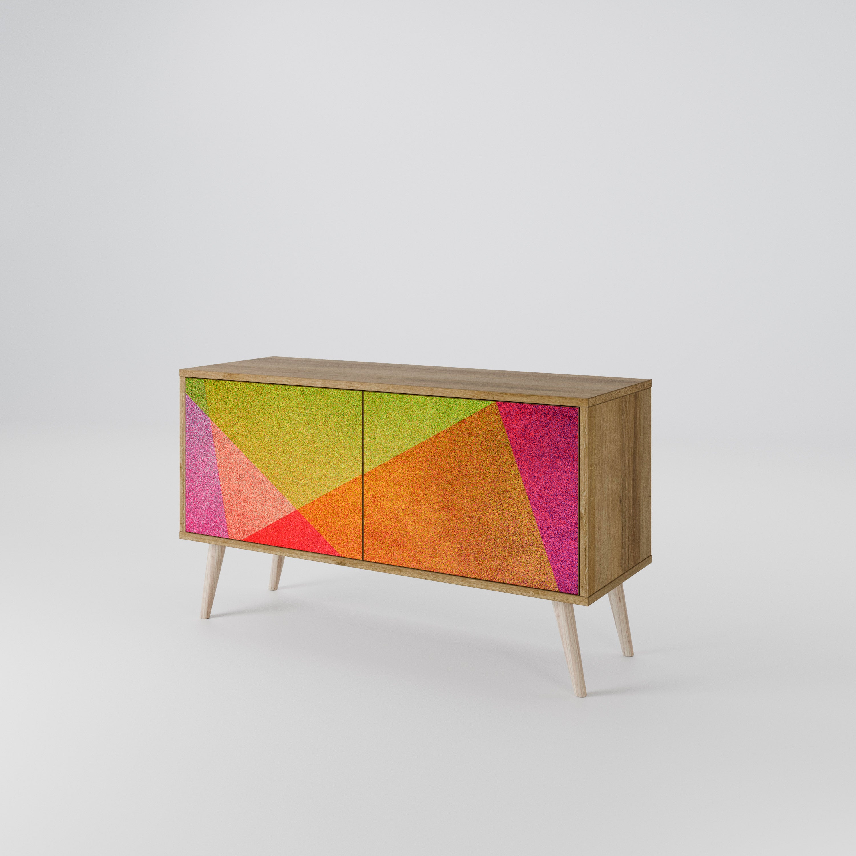 VIVID GEOMETRY Kompaktowa szafka RTV 2-drzwiowa
