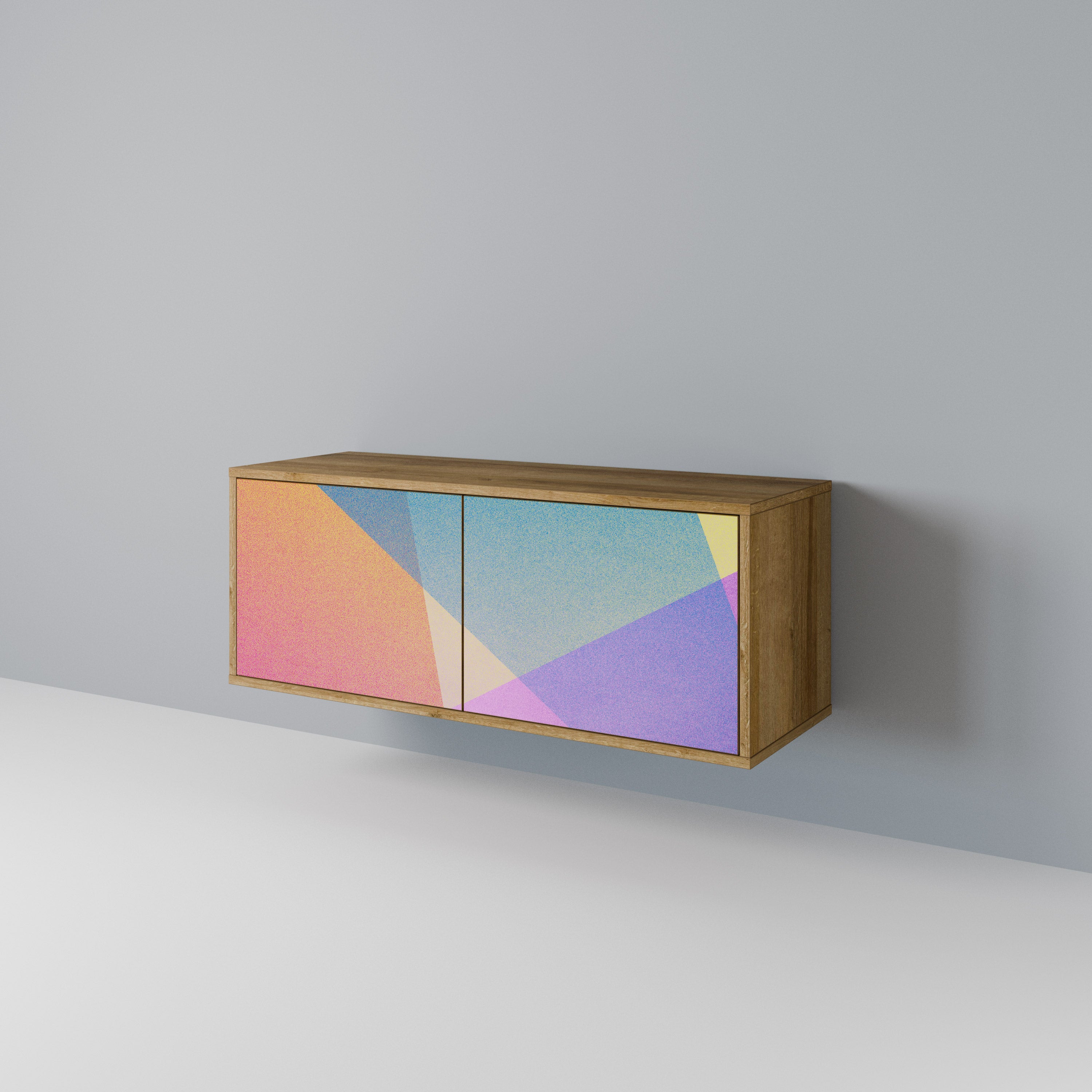 BRIGHT GEOMETRY Kompaktowa szafka RTV 2-drzwiowa
