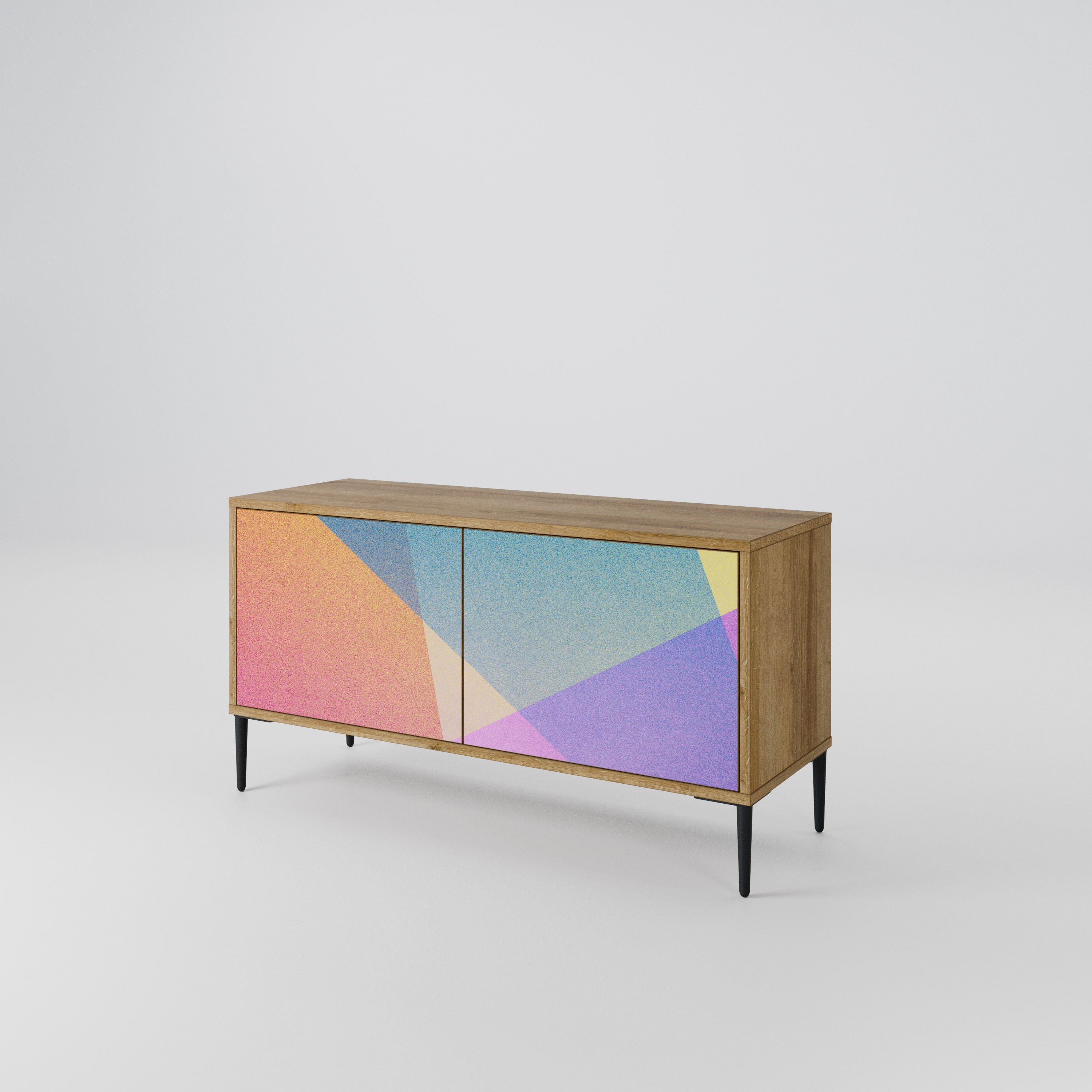 BRIGHT GEOMETRY Kompaktowa szafka RTV 2-drzwiowa