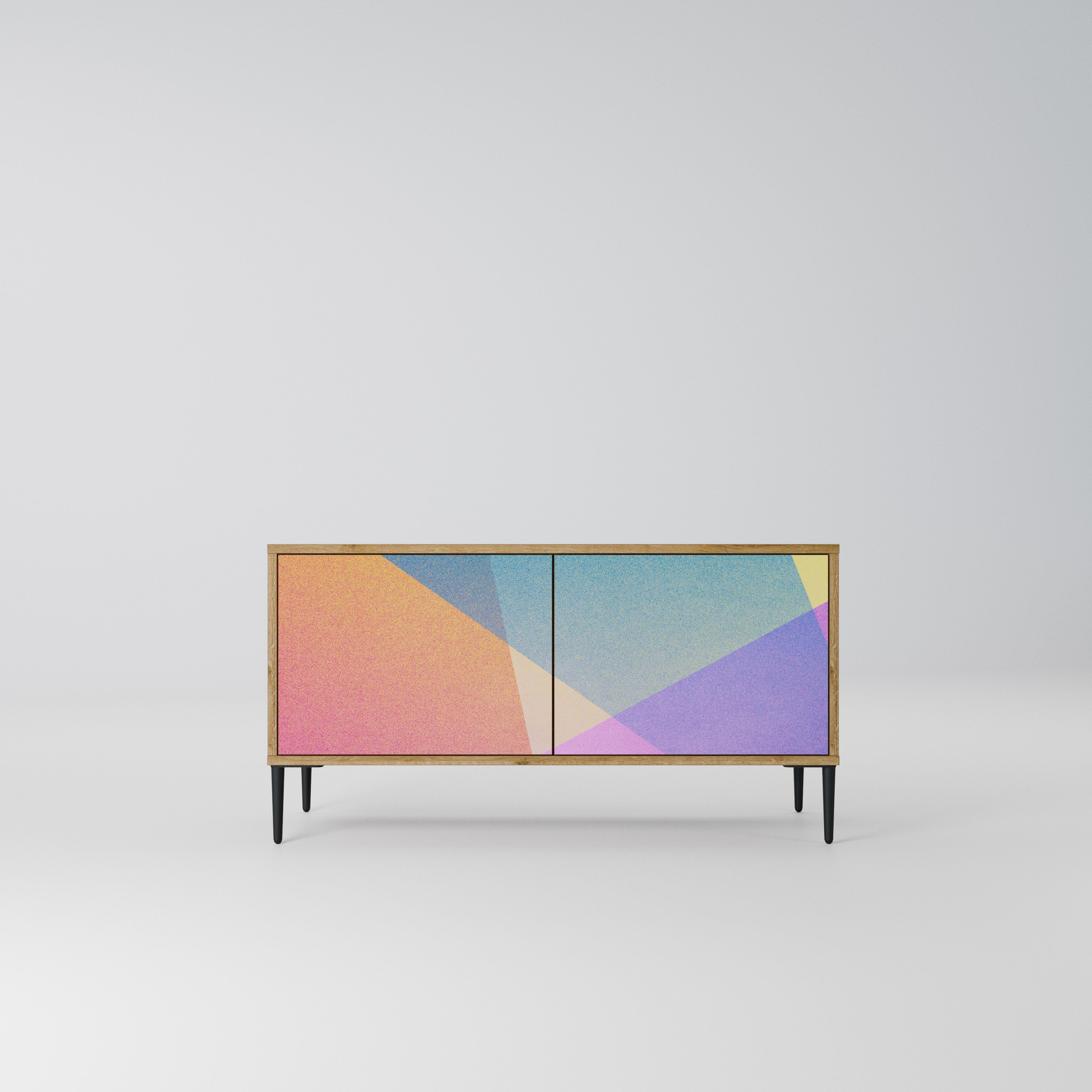 BRIGHT GEOMETRY Kompaktowa szafka RTV 2-drzwiowa