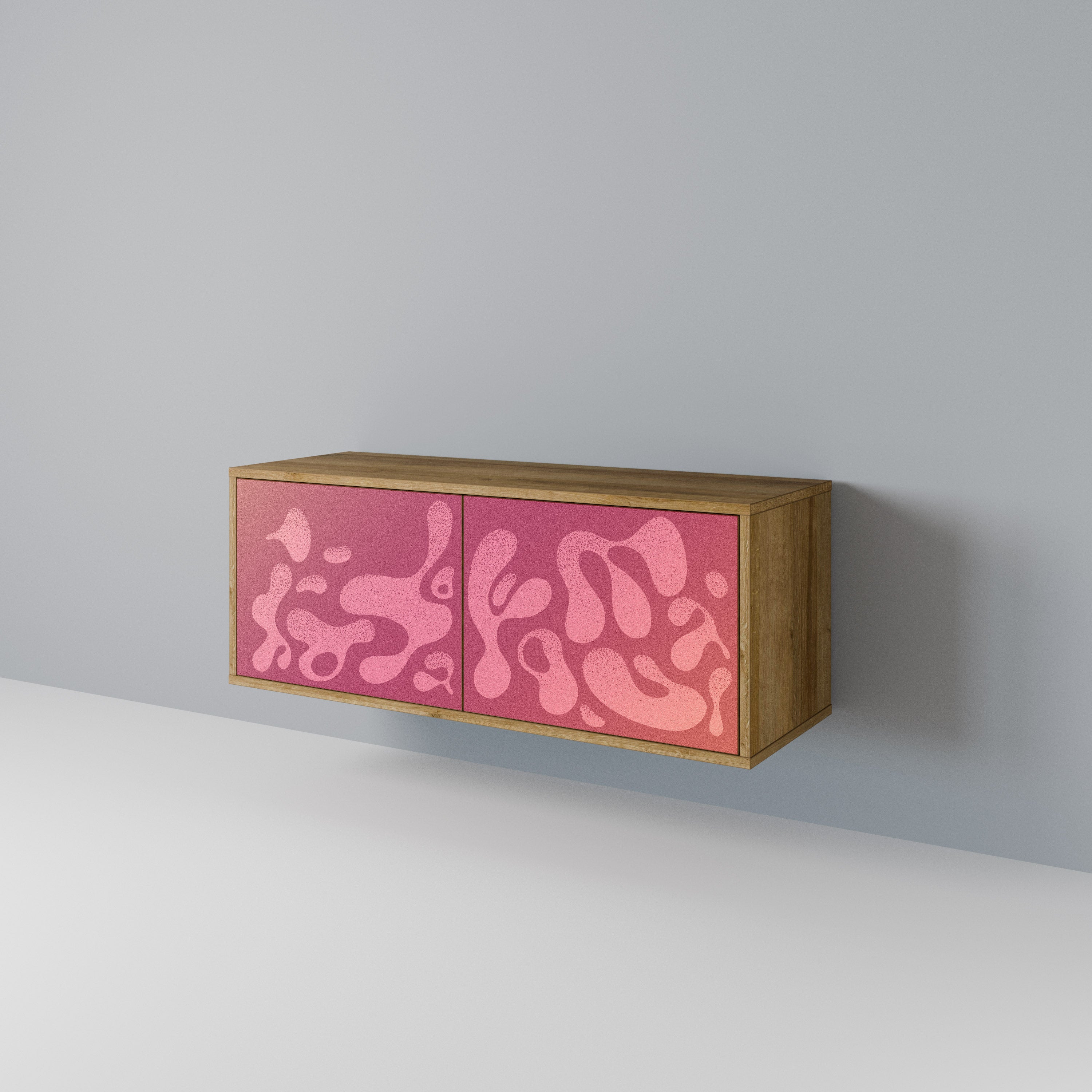 IRREGULAR PINK Kompaktowa szafka RTV 2-drzwiowa