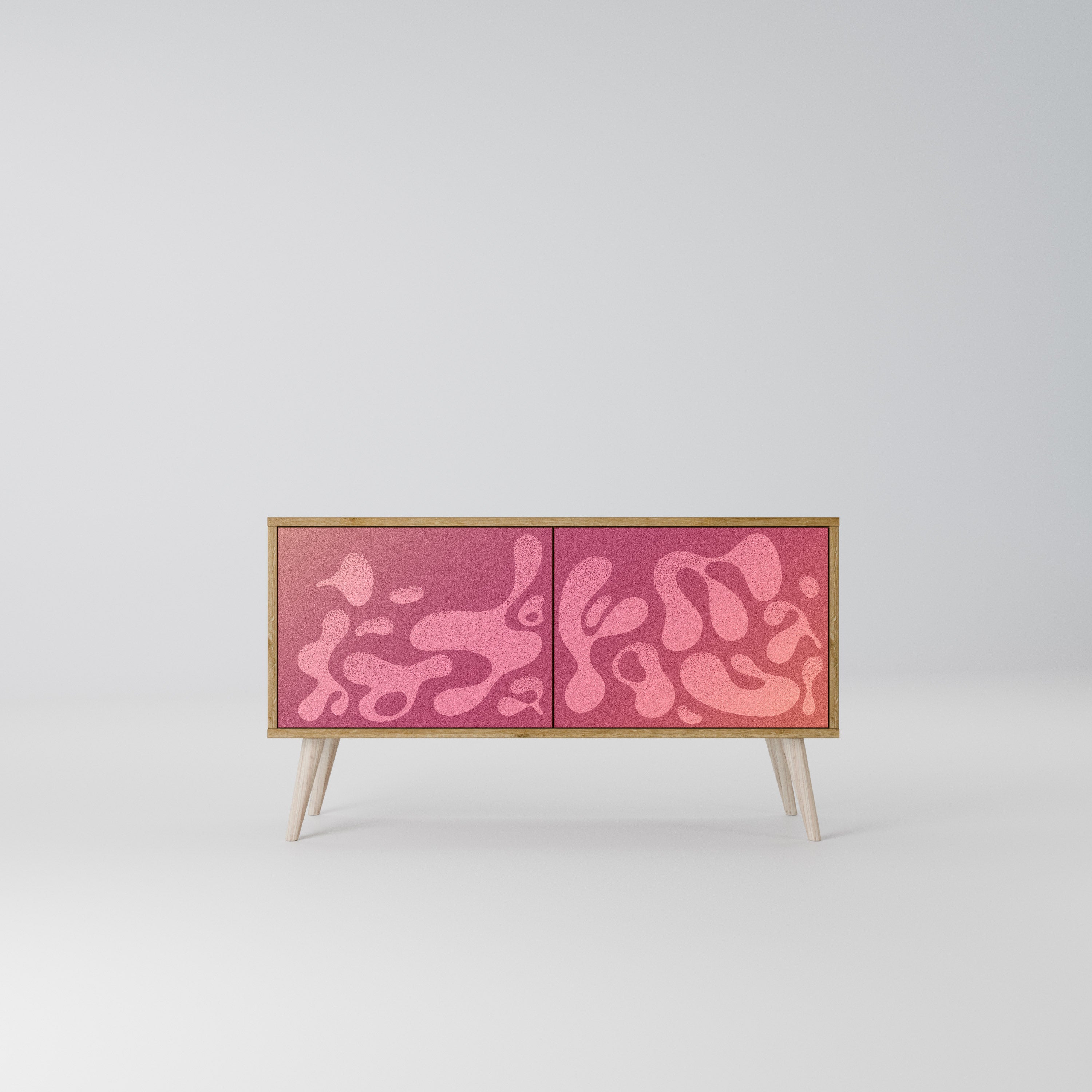 IRREGULAR PINK Kompaktowa szafka RTV 2-drzwiowa