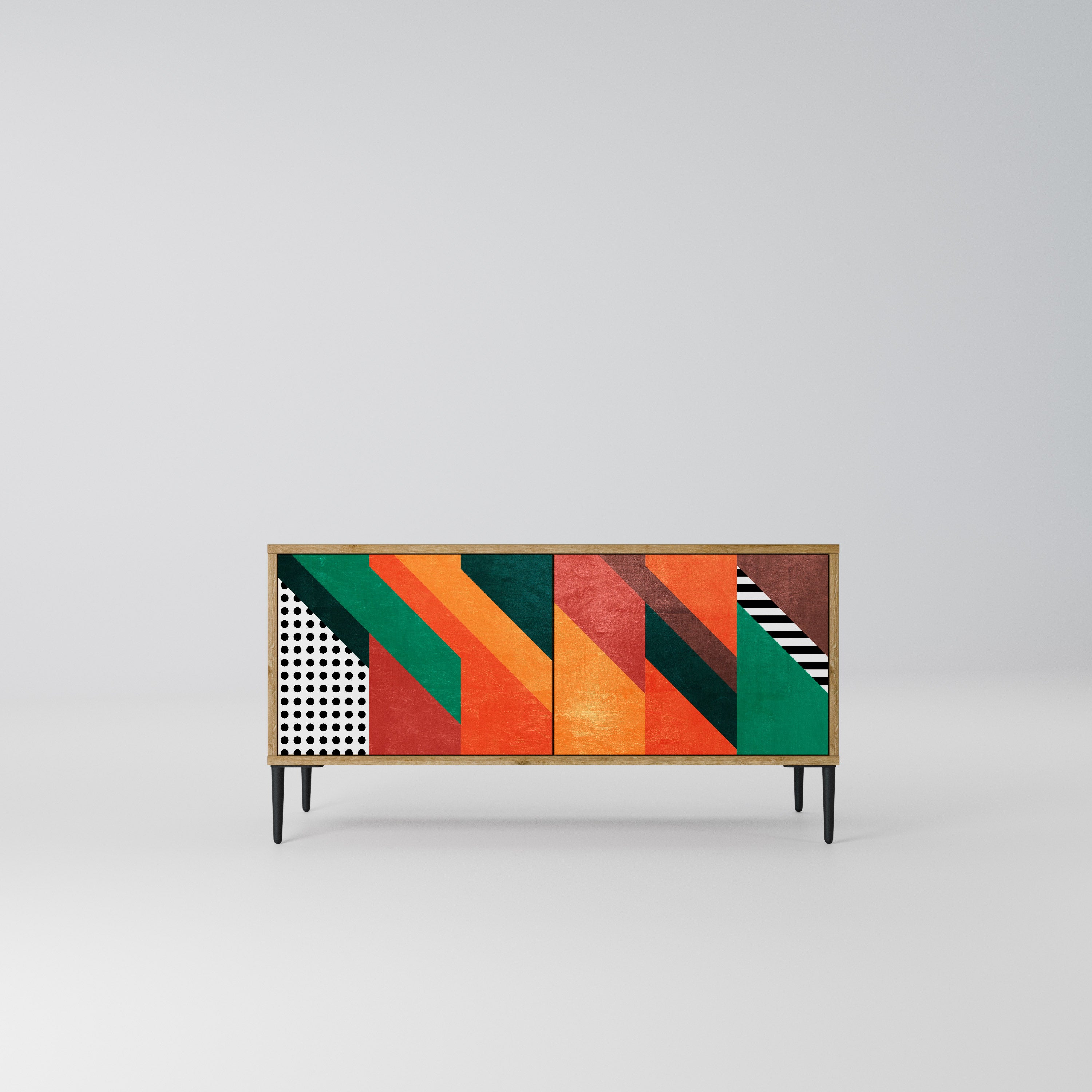 MAKESHIFT ARTISTRY Kompaktowa szafka RTV 2-drzwiowa