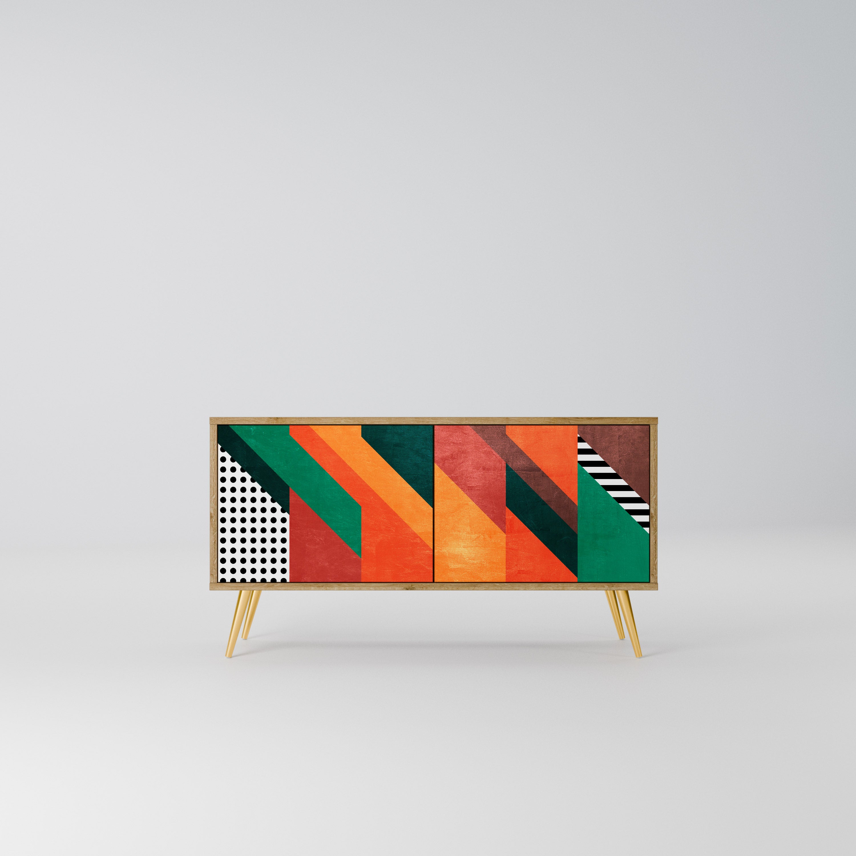MAKESHIFT ARTISTRY Kompaktowa szafka RTV 2-drzwiowa