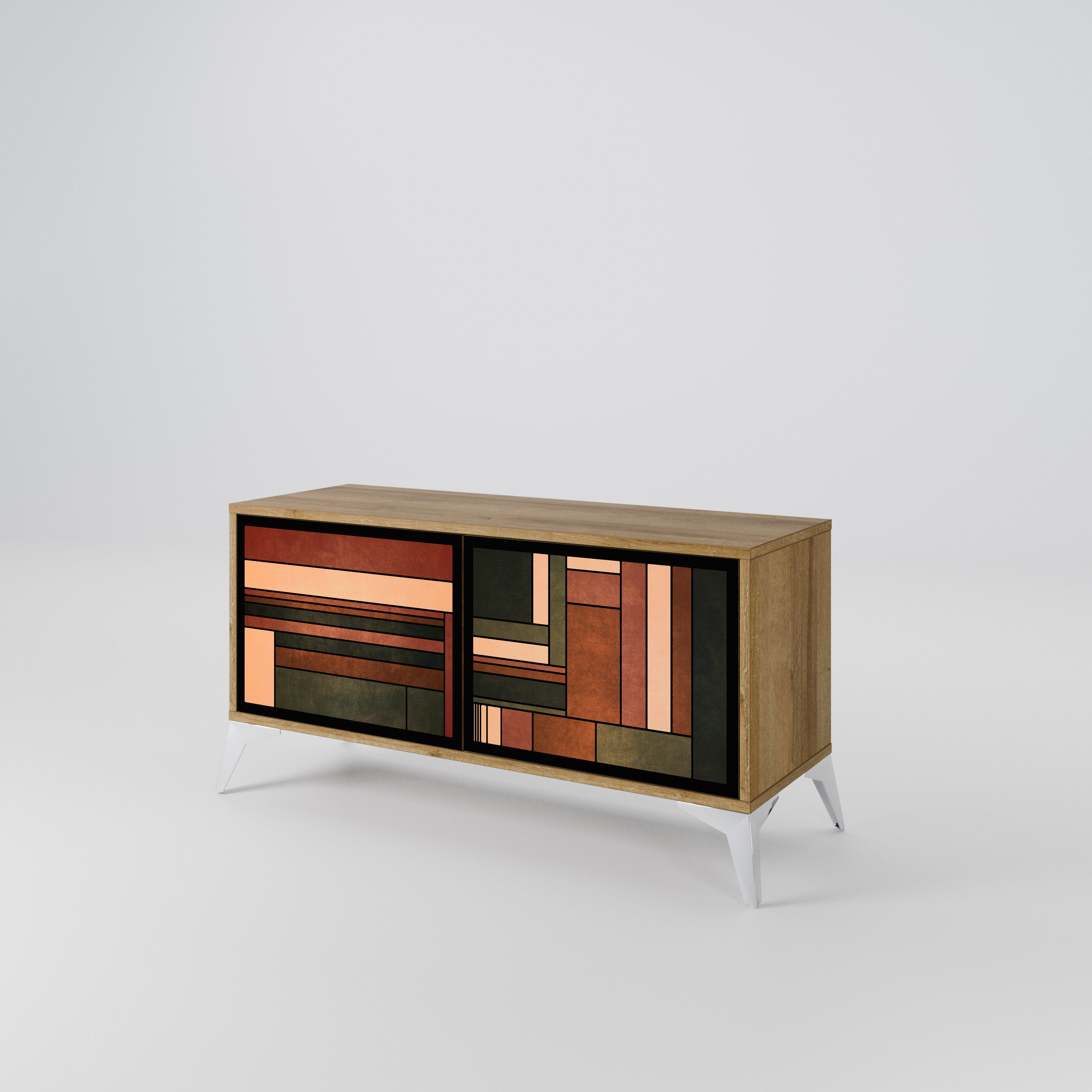 FIGURES OF NATURE Kompaktowa szafka RTV 2-drzwiowa