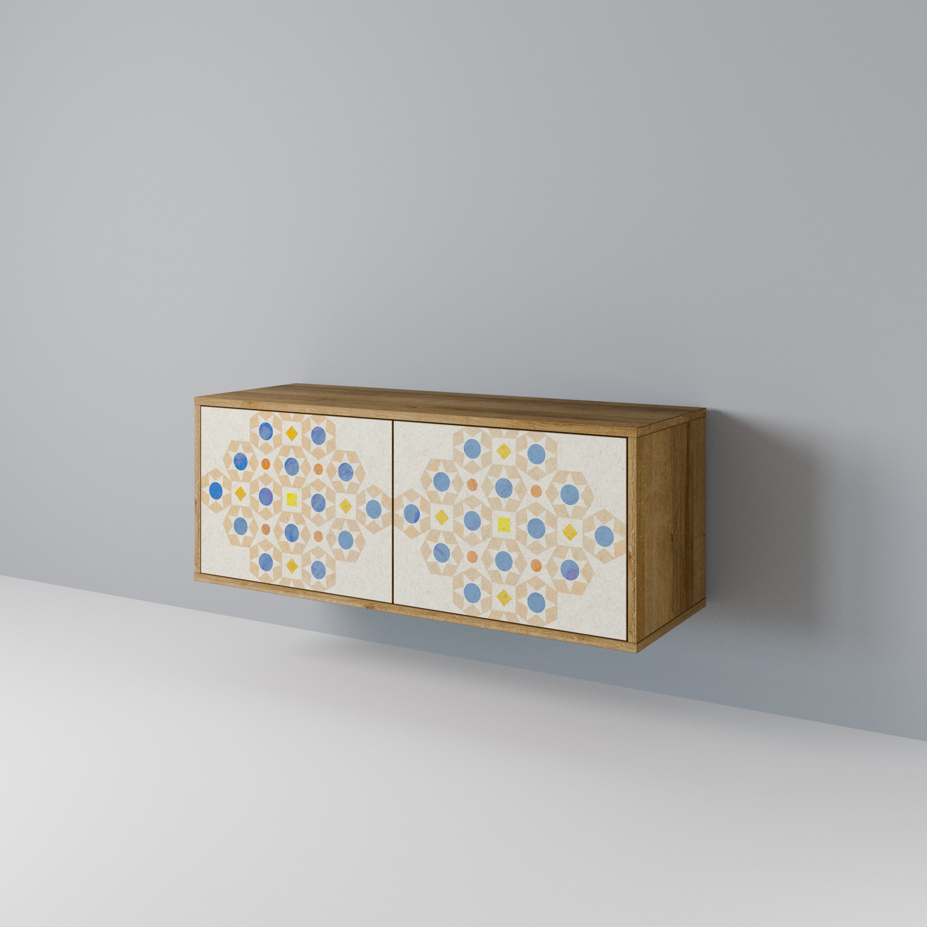 PATTERNED PRISM Kompaktowa szafka RTV 2-drzwiowa