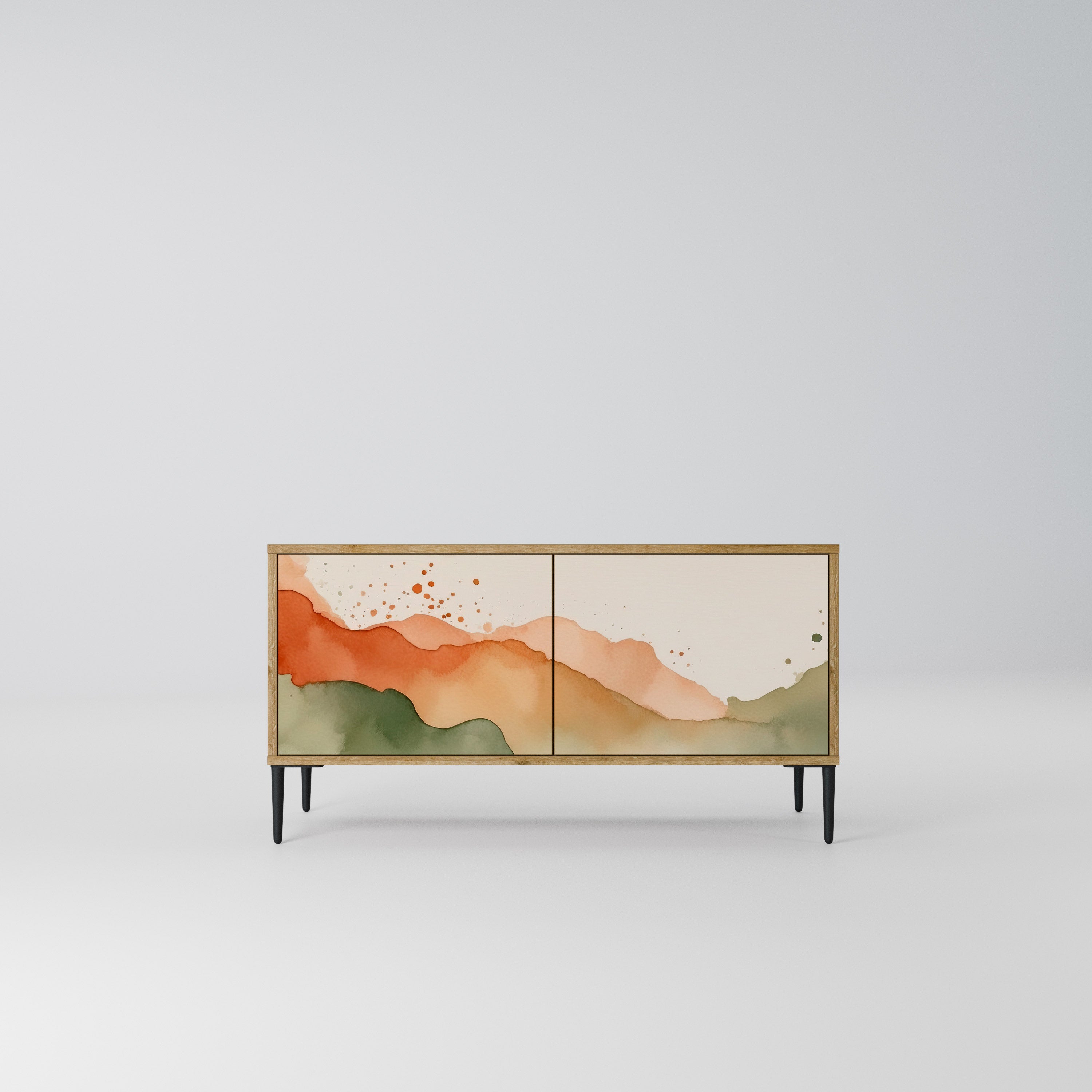 WATERCOLOUR PEAKS Kompaktowa szafka RTV 2-drzwiowa