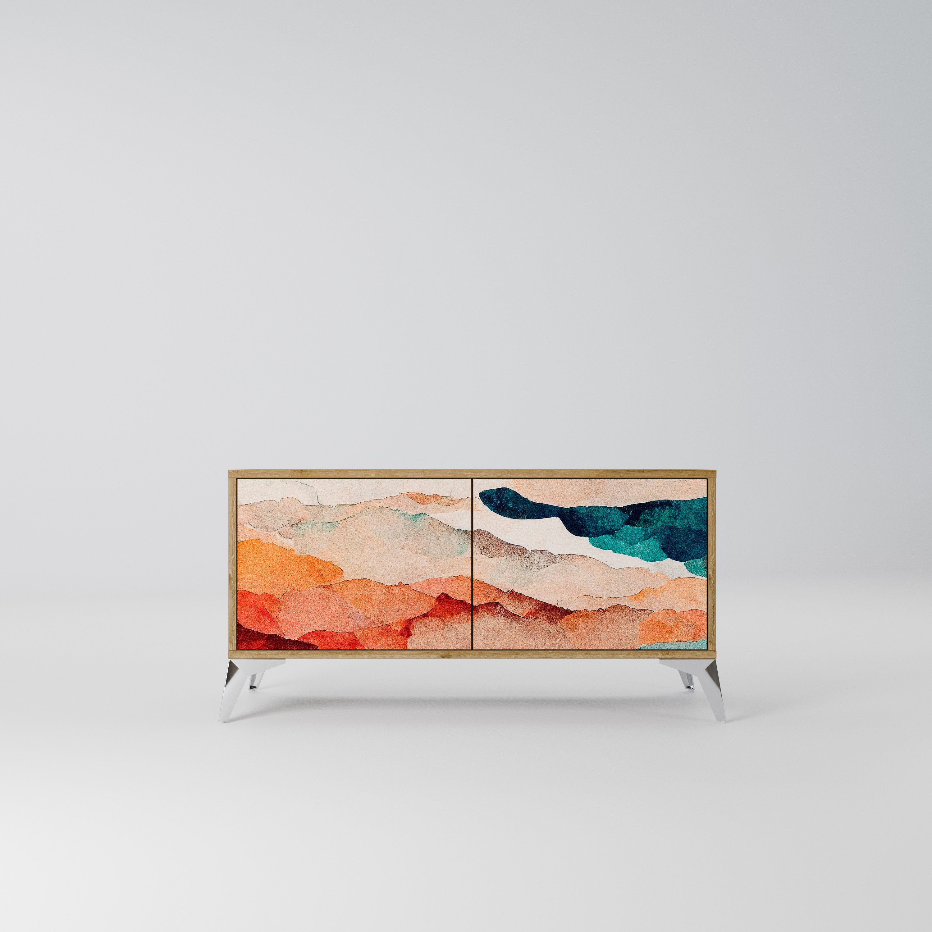 ABSTRACT LANDSCAPE Kompaktowa szafka RTV 2-drzwiowa