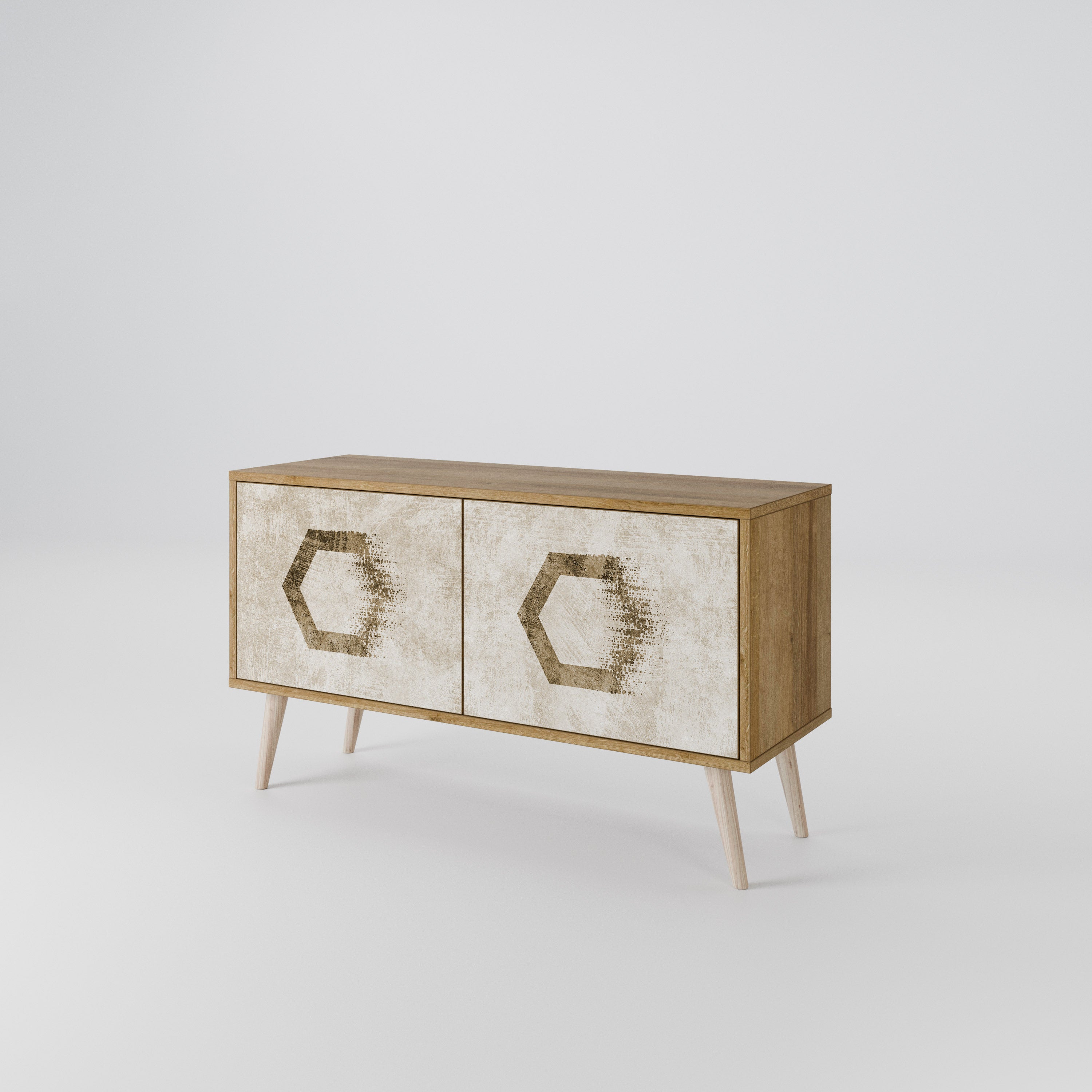 HEXAGONAL SHAPES Kompaktowa szafka RTV 2-drzwiowa