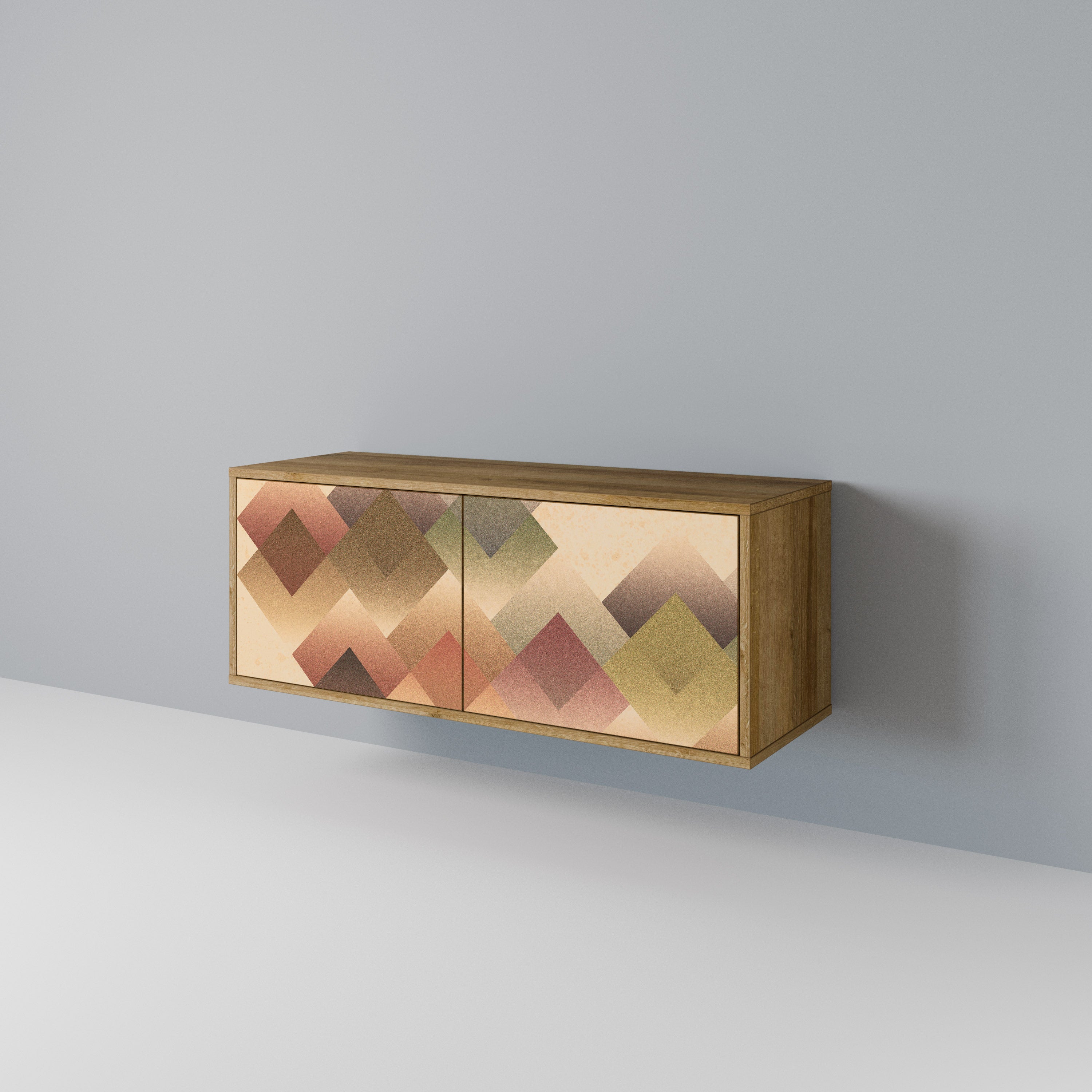 GEOMETRIC FUSION Kompaktowa szafka RTV 2-drzwiowa