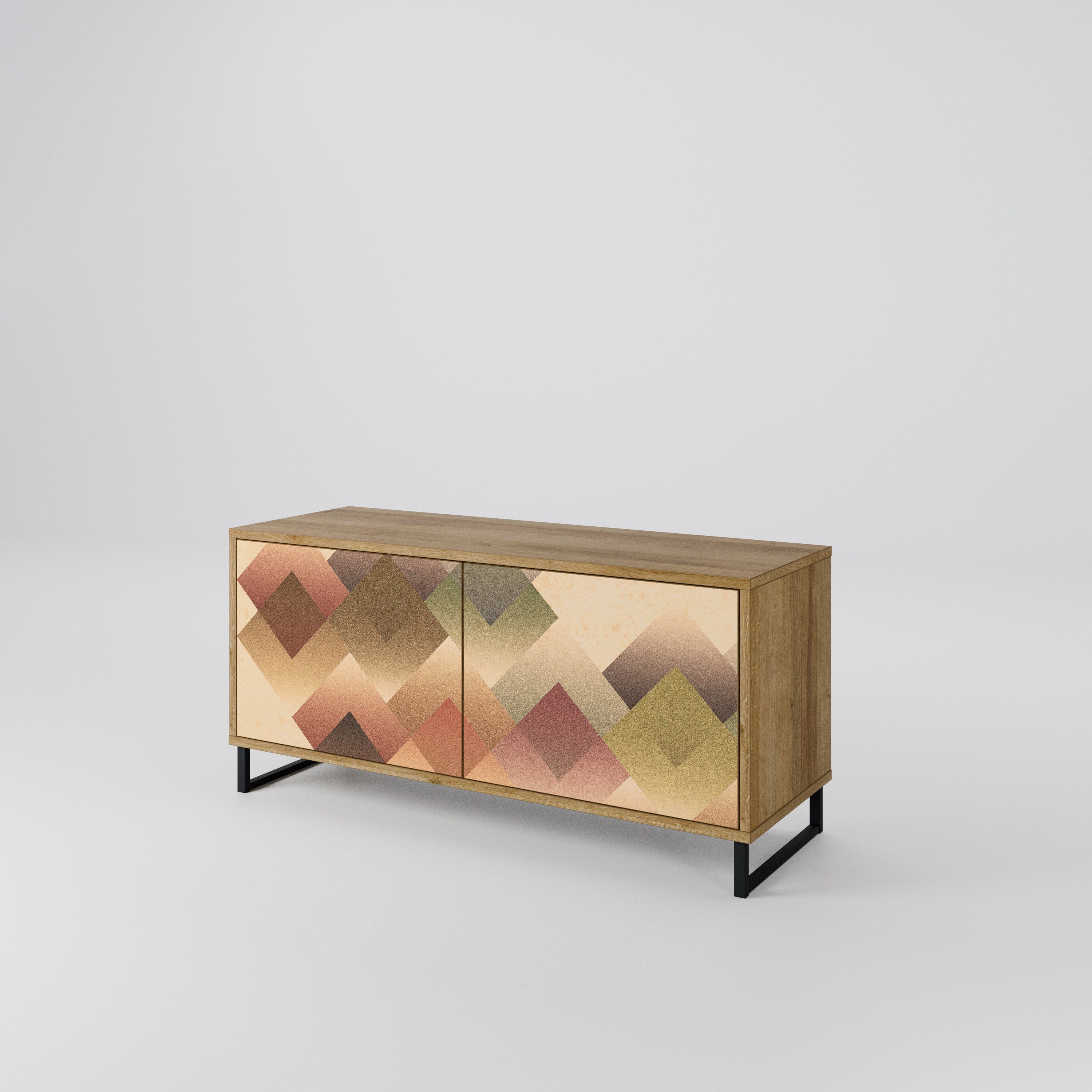 GEOMETRIC FUSION Kompaktowa szafka RTV 2-drzwiowa