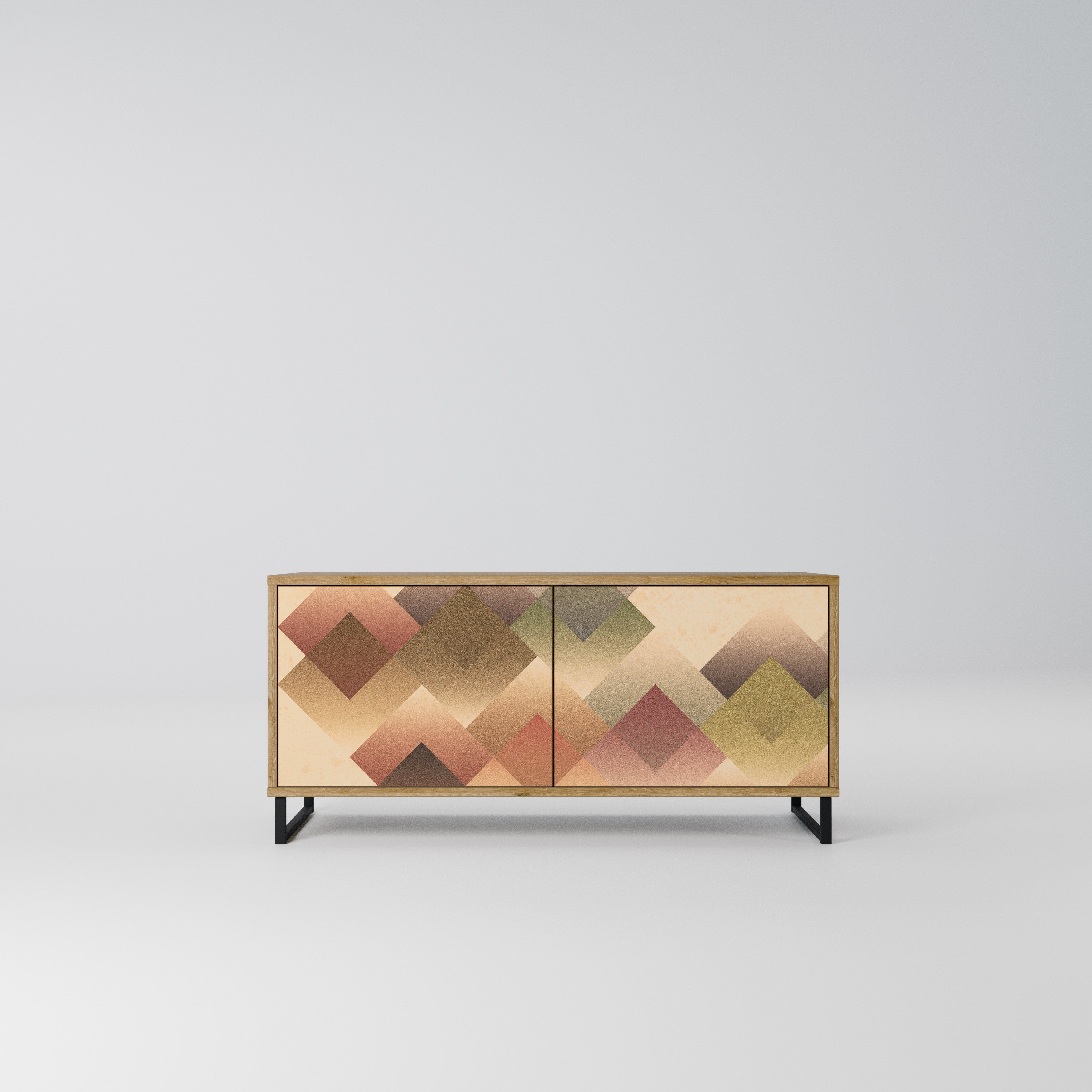 GEOMETRIC FUSION Kompaktowa szafka RTV 2-drzwiowa