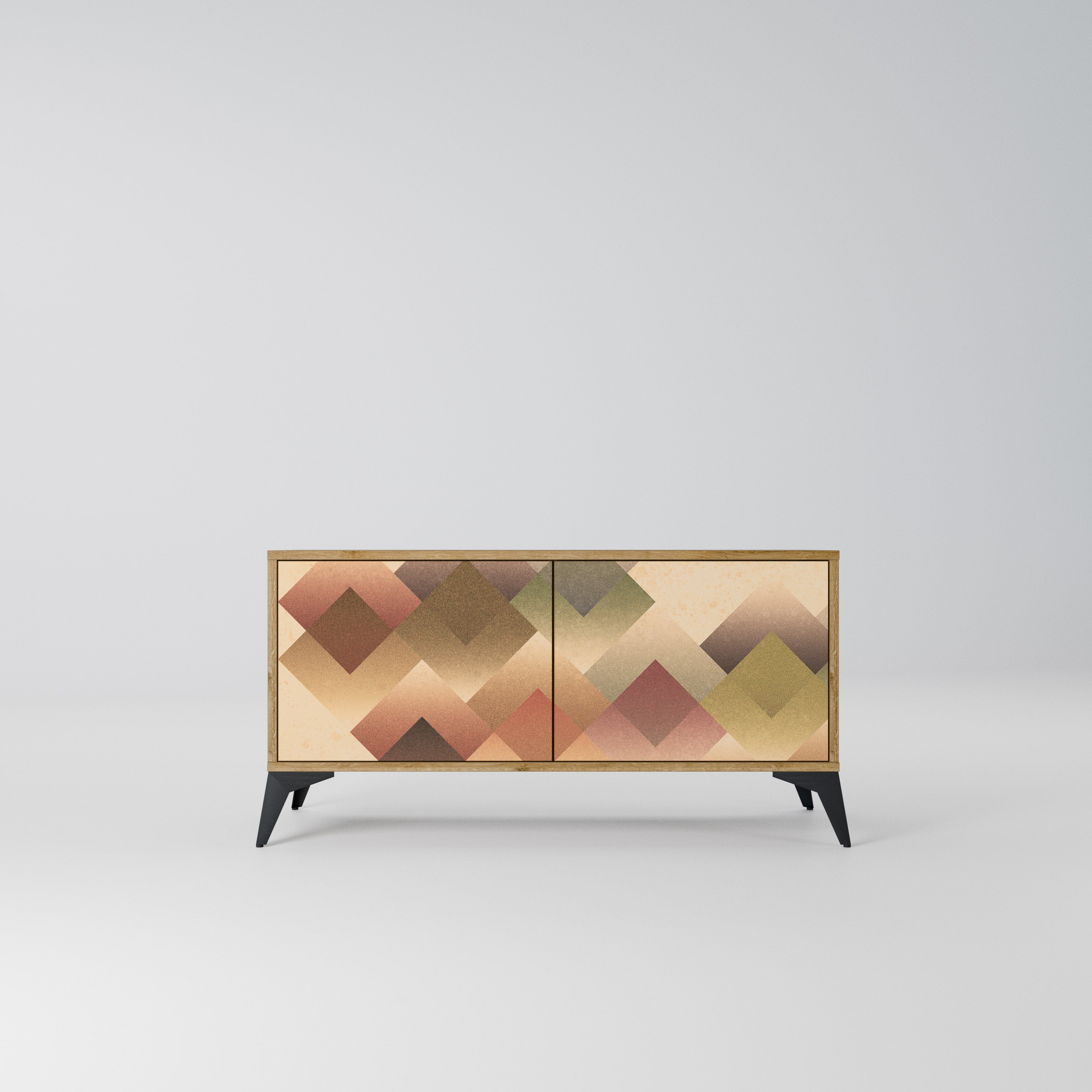 GEOMETRIC FUSION Kompaktowa szafka RTV 2-drzwiowa