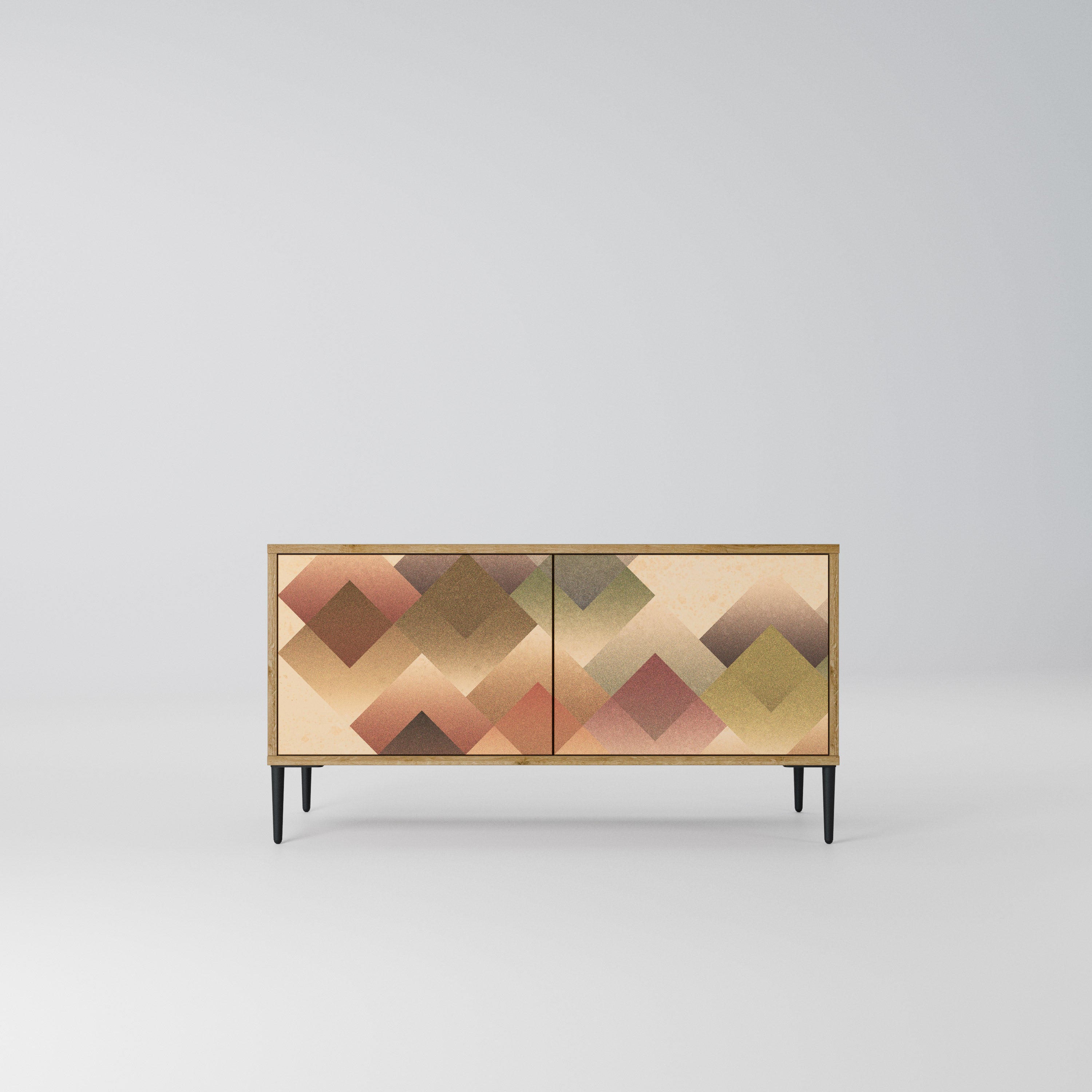 GEOMETRIC FUSION Kompaktowa szafka RTV 2-drzwiowa