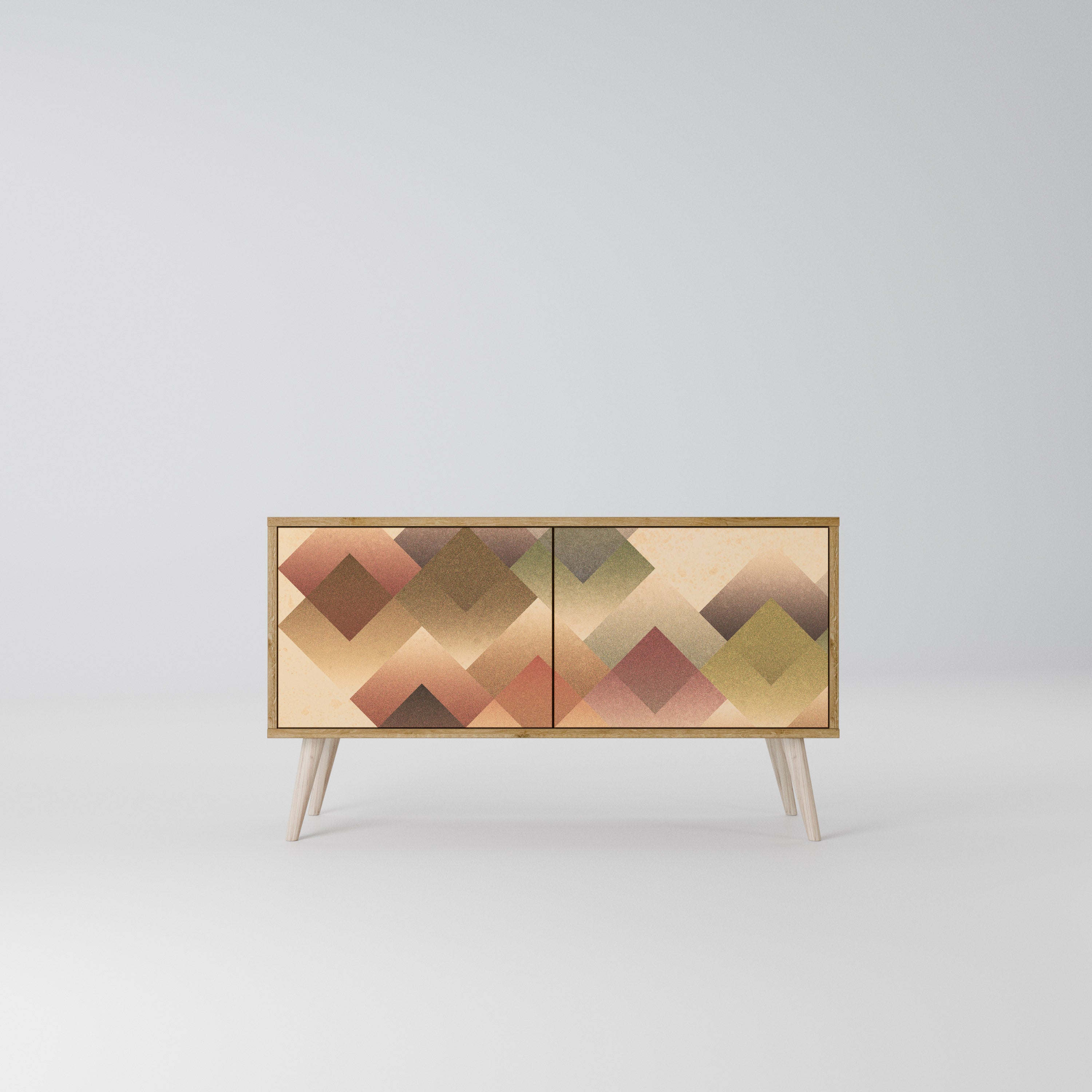 GEOMETRIC FUSION Kompaktowa szafka RTV 2-drzwiowa