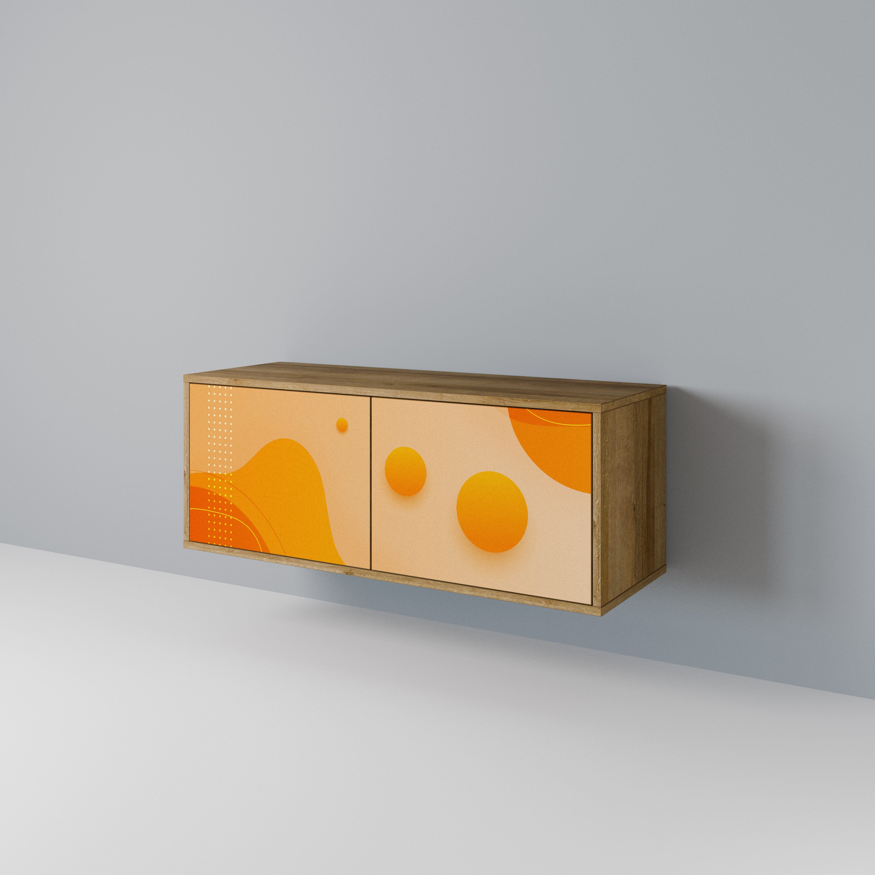 ORANGE ARRANGEMENT Kompaktowa szafka RTV 2-drzwiowa