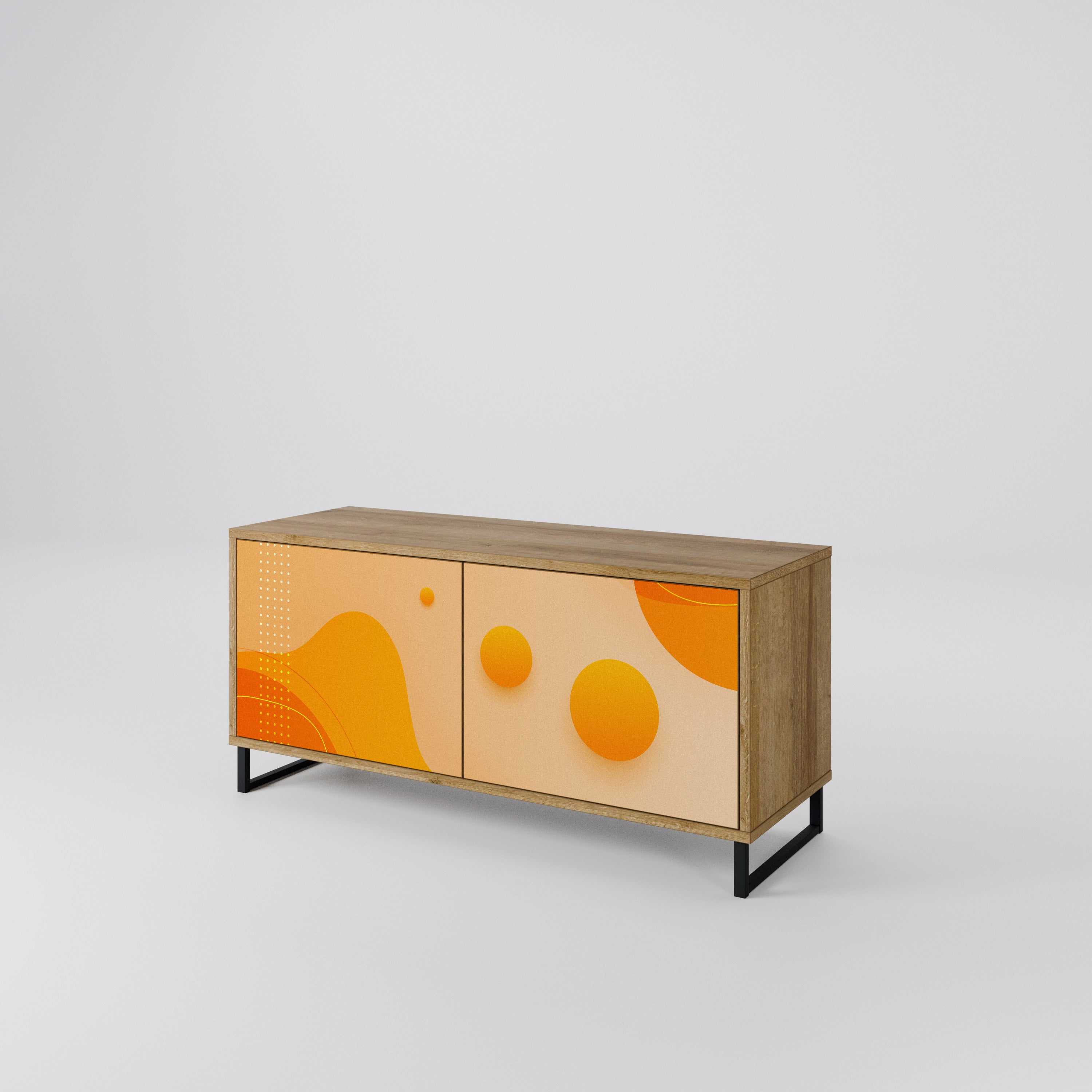 ORANGE ARRANGEMENT Kompaktowa szafka RTV 2-drzwiowa