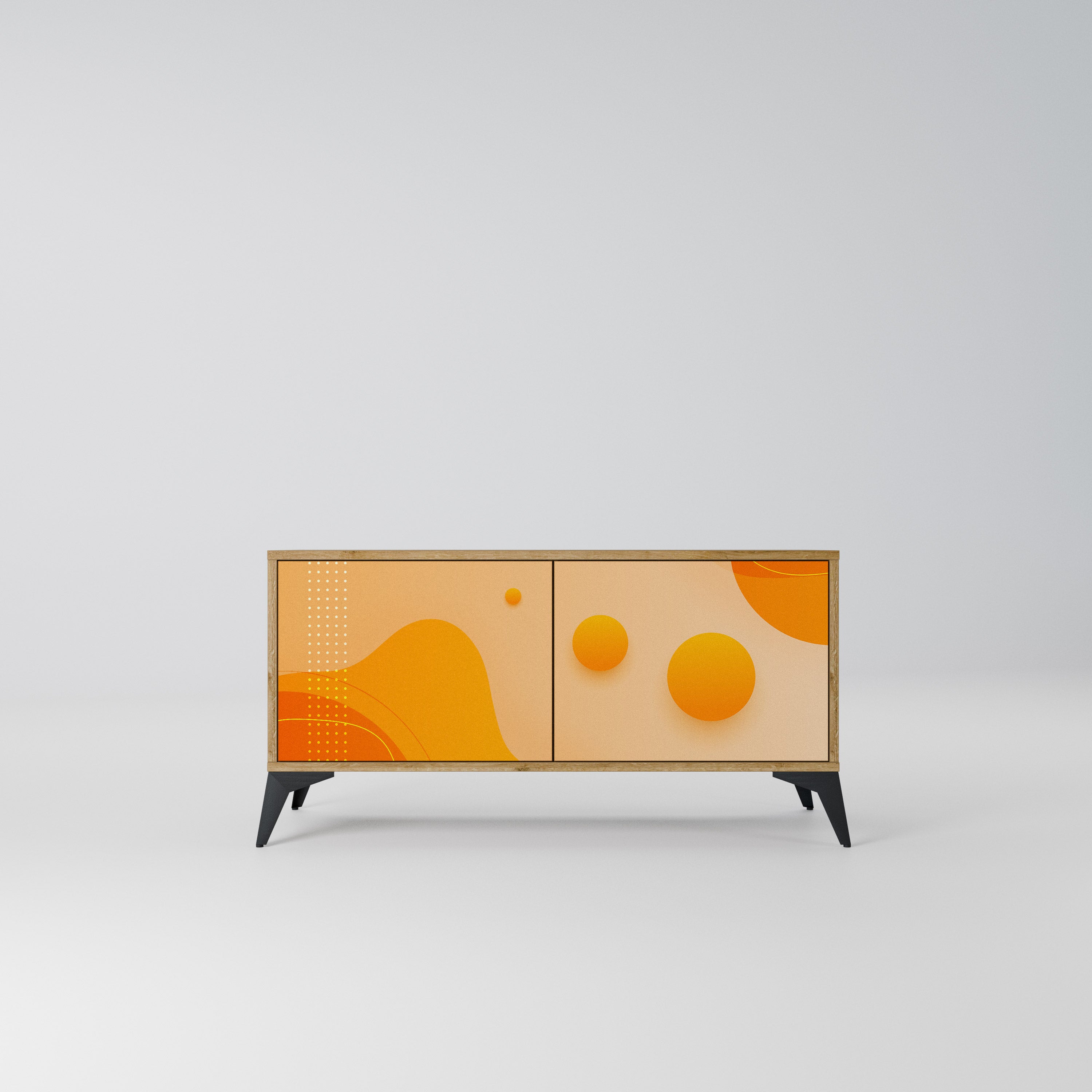 ORANGE ARRANGEMENT Kompaktowa szafka RTV 2-drzwiowa