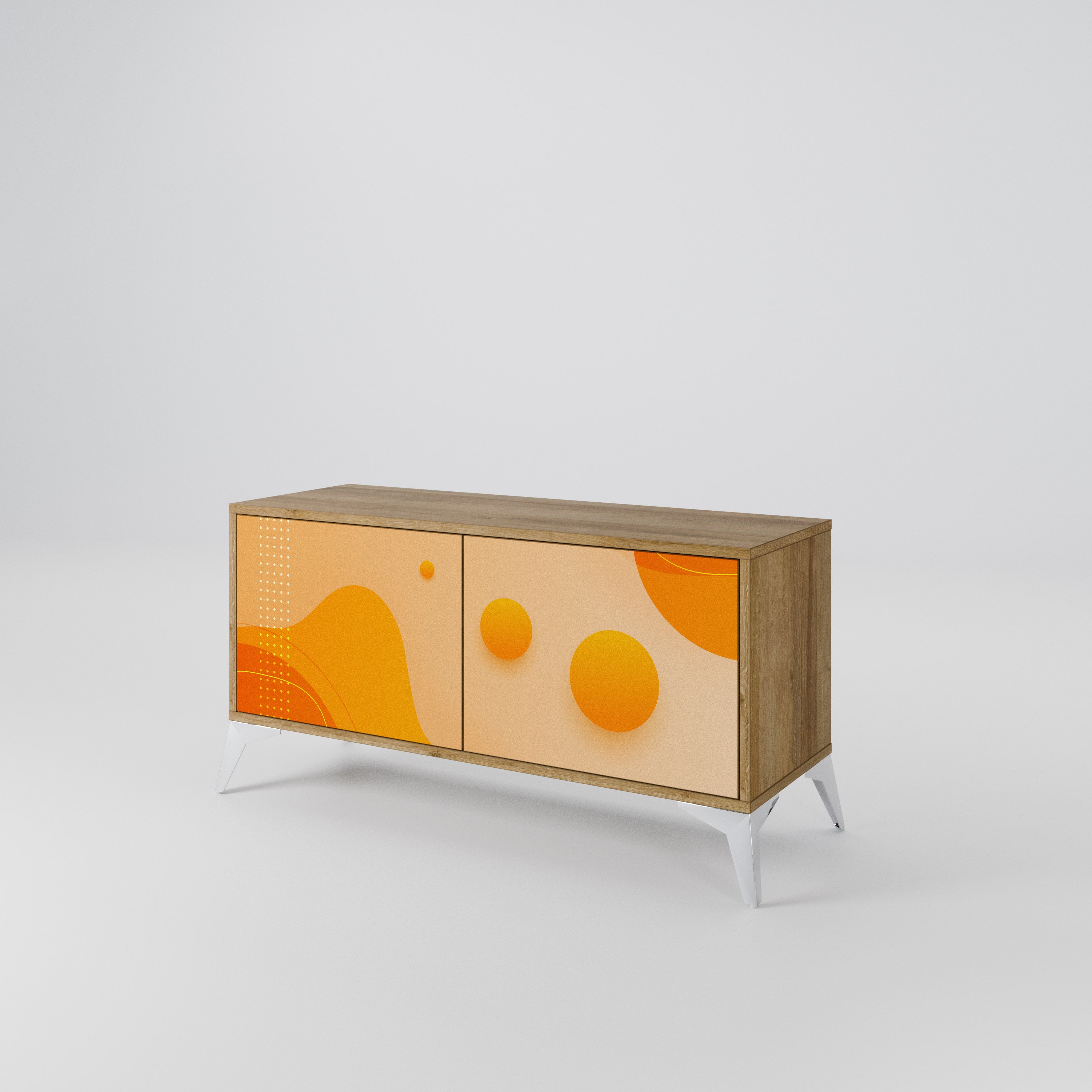 ORANGE ARRANGEMENT Kompaktowa szafka RTV 2-drzwiowa