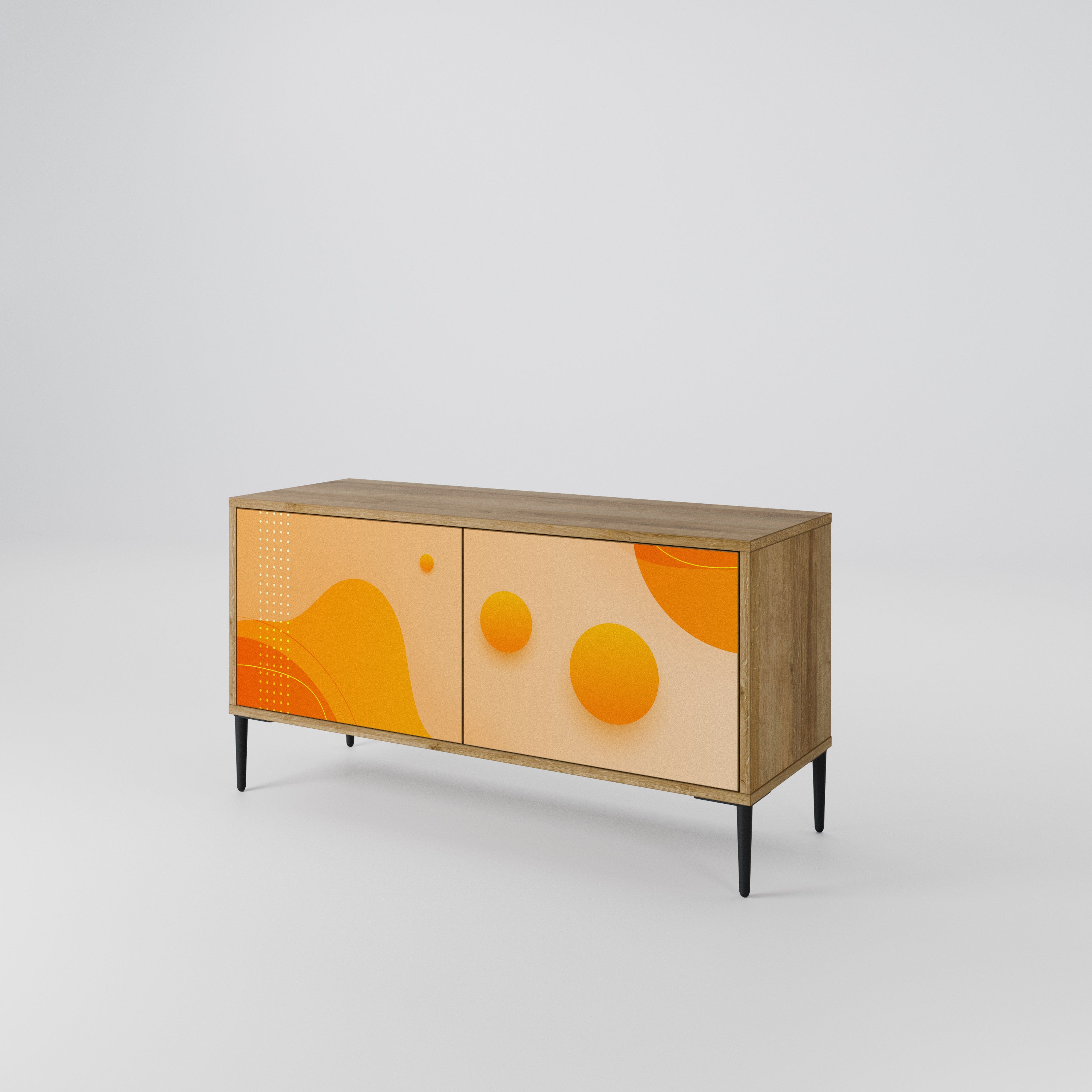 ORANGE ARRANGEMENT Kompaktowa szafka RTV 2-drzwiowa