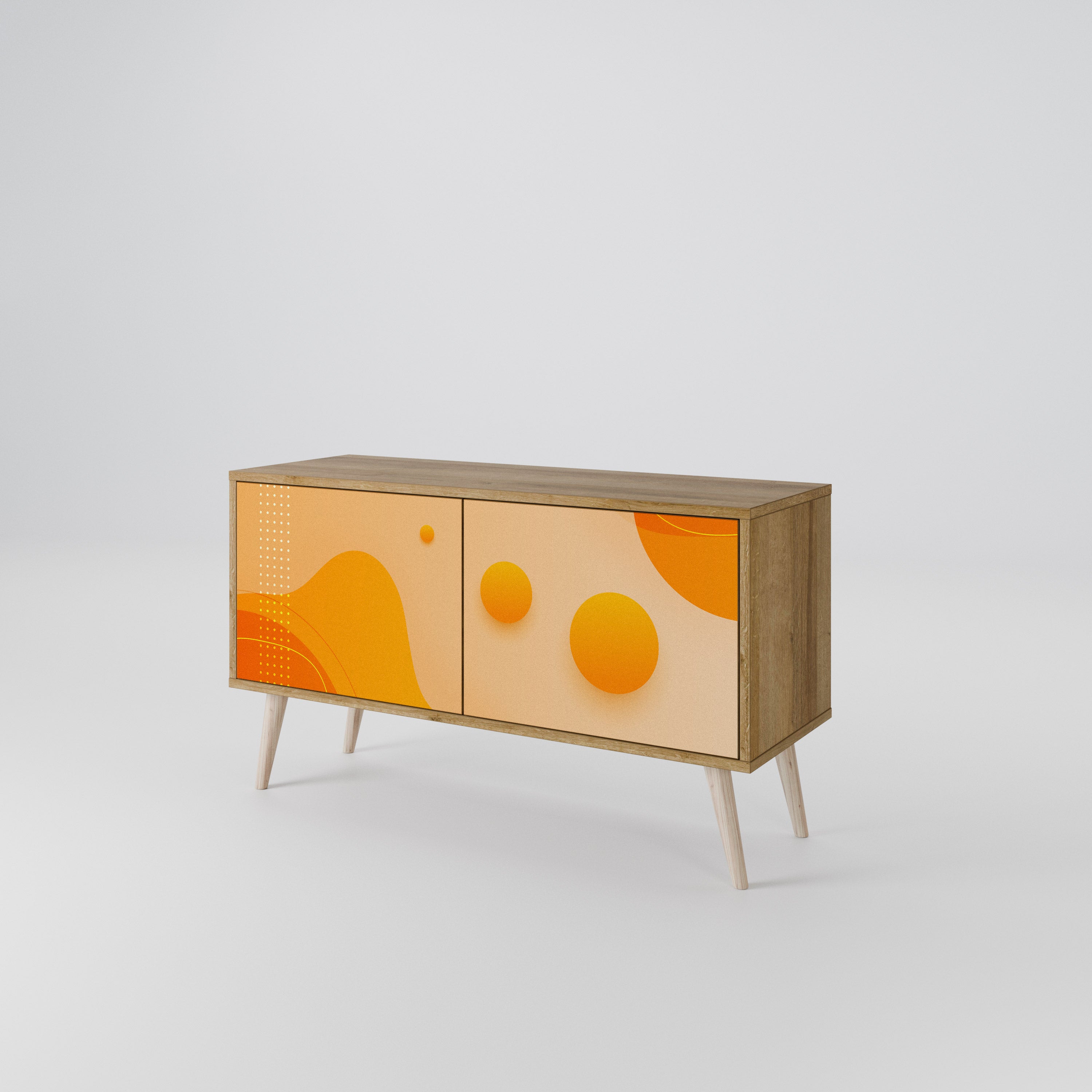 ORANGE ARRANGEMENT Kompaktowa szafka RTV 2-drzwiowa