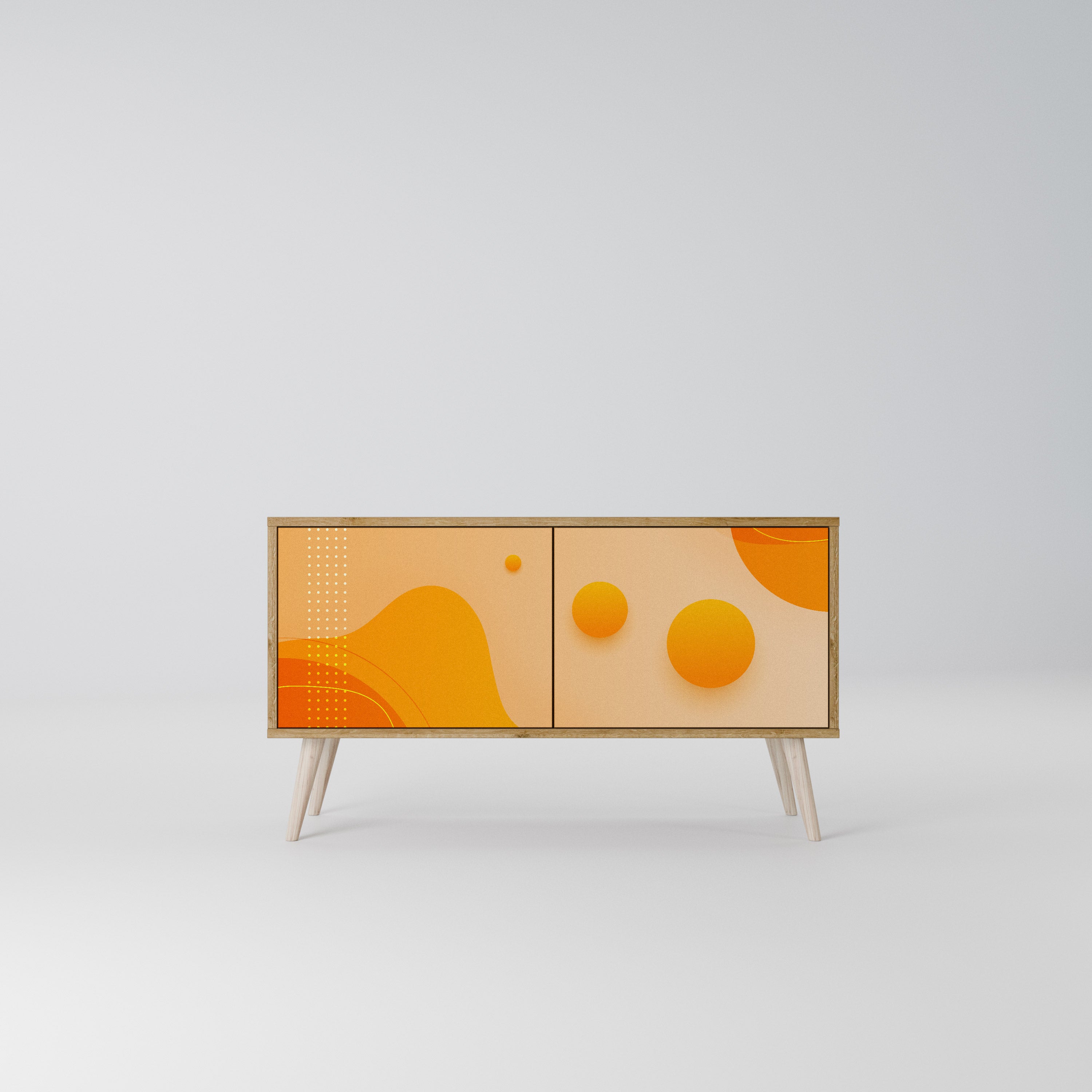 ORANGE ARRANGEMENT Kompaktowa szafka RTV 2-drzwiowa