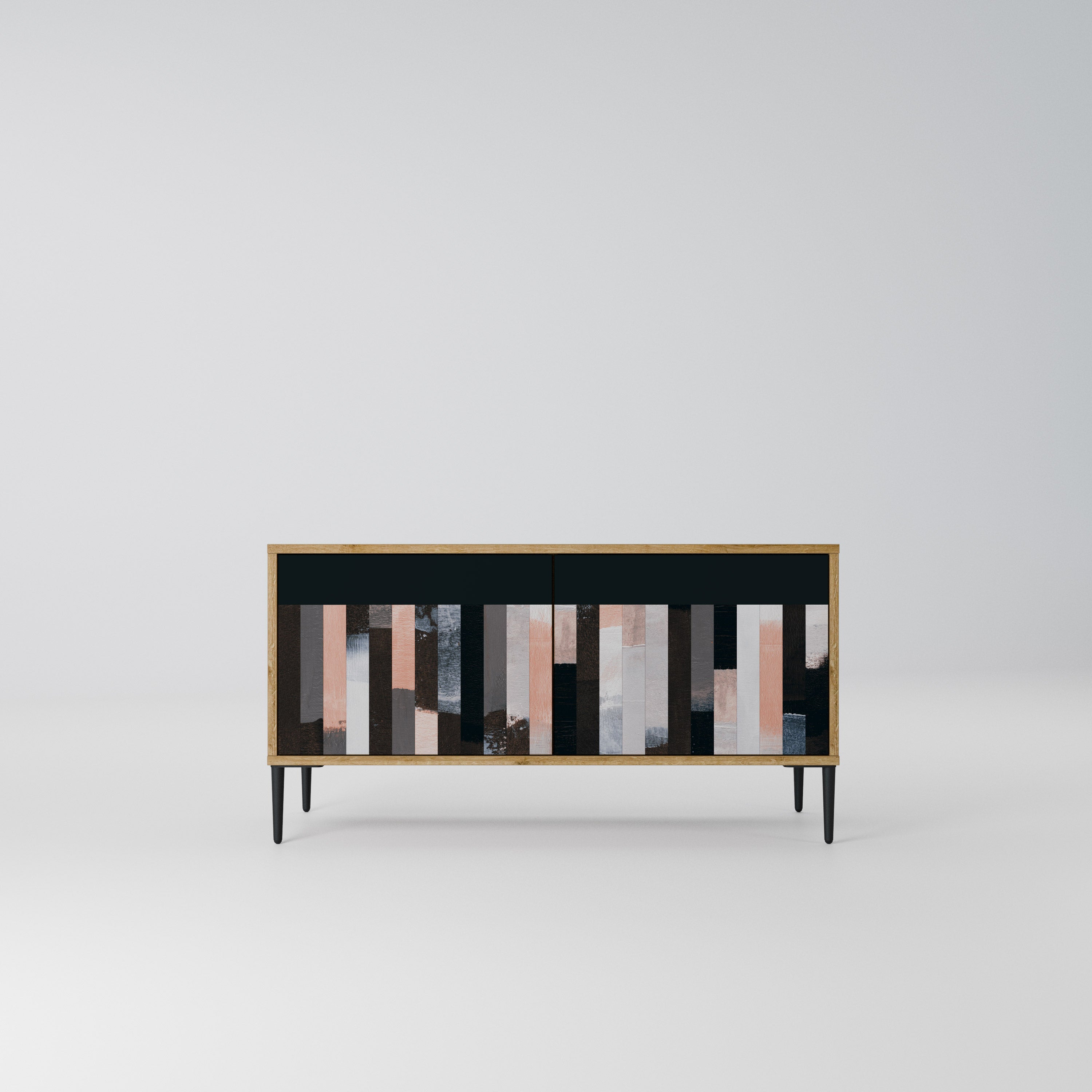 COLLAGE OF RECTANGLES Kompaktowa szafka RTV 2-drzwiowa