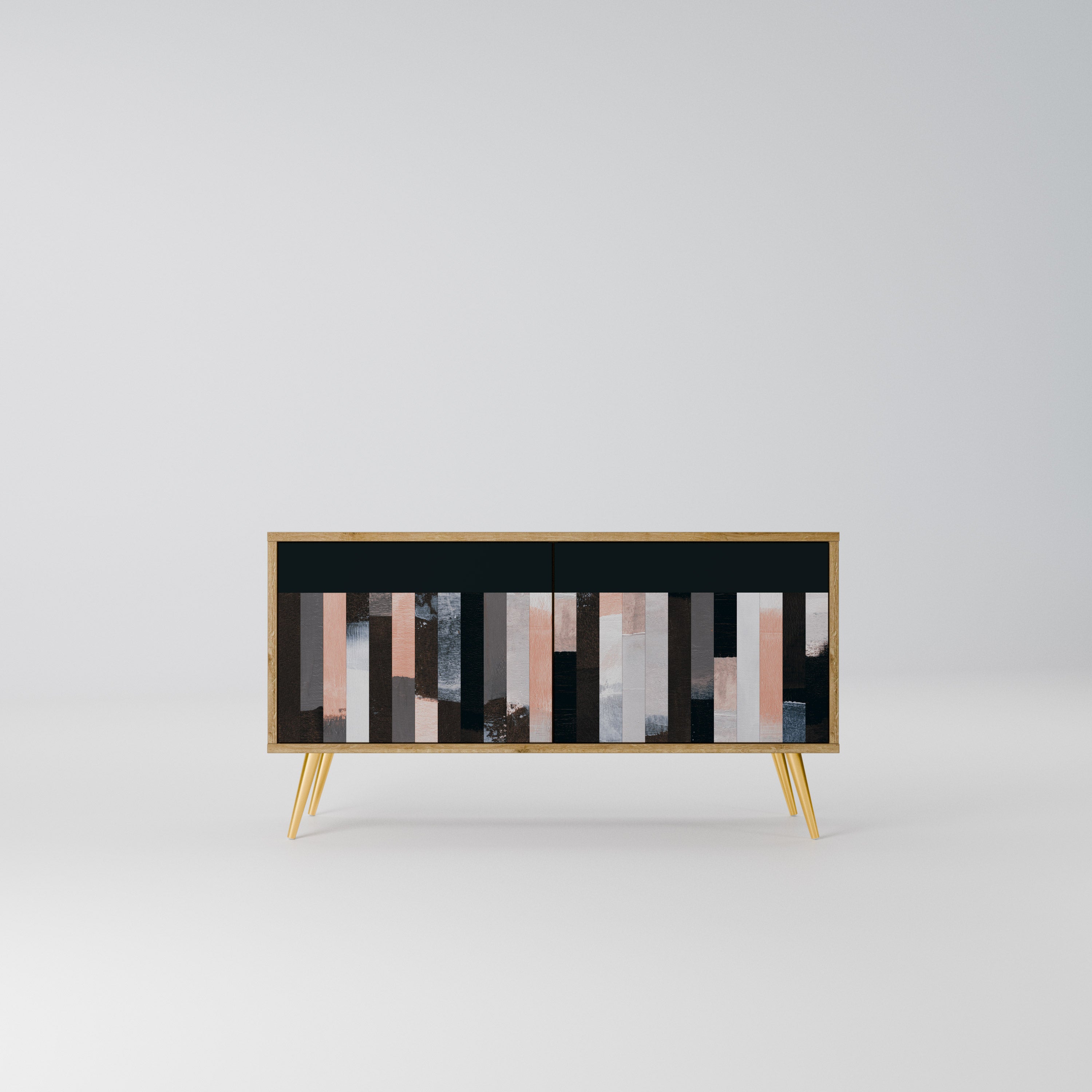 COLLAGE OF RECTANGLES Kompaktowa szafka RTV 2-drzwiowa