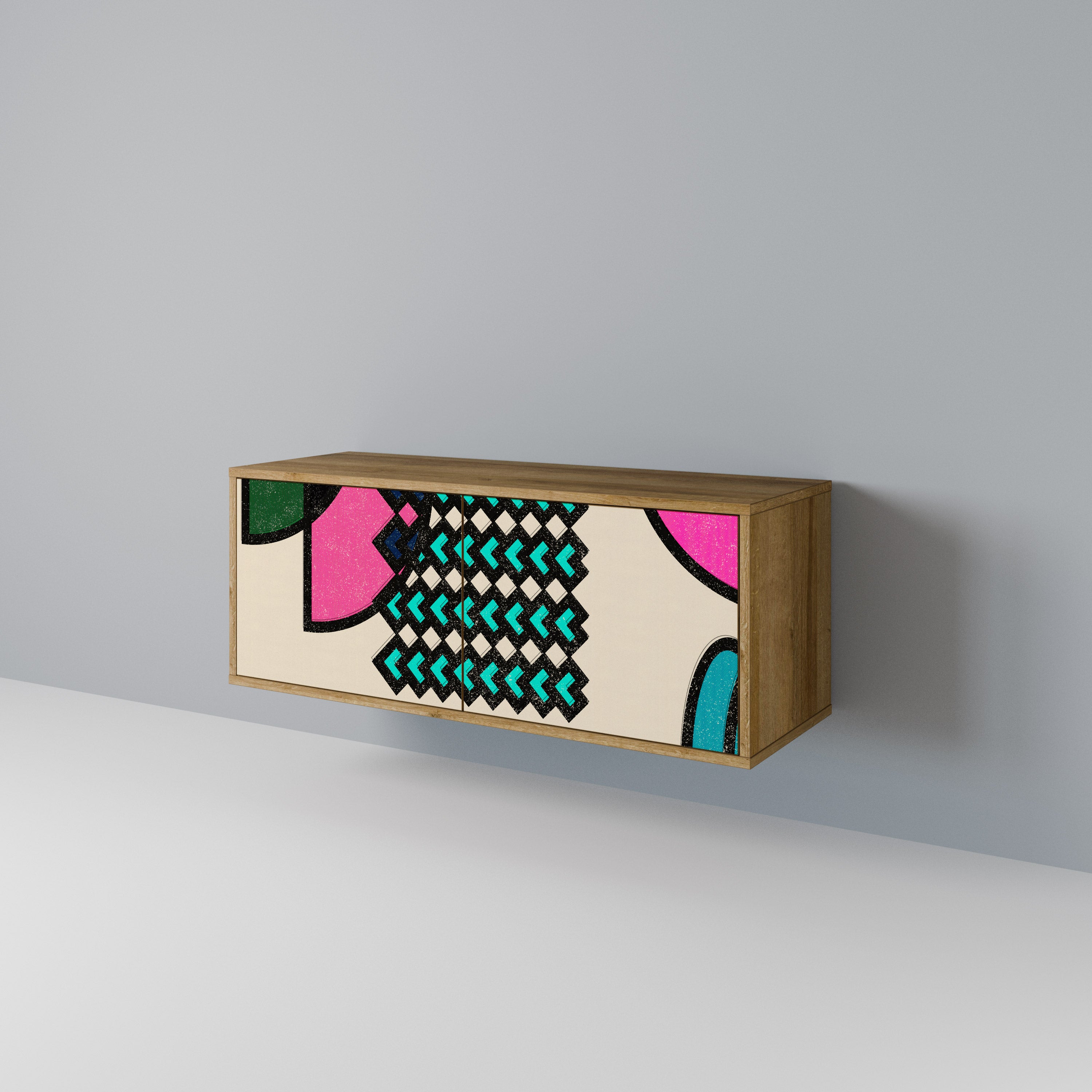 GEOMETRIC RHAPSODY Kompaktowa szafka RTV 2-drzwiowa