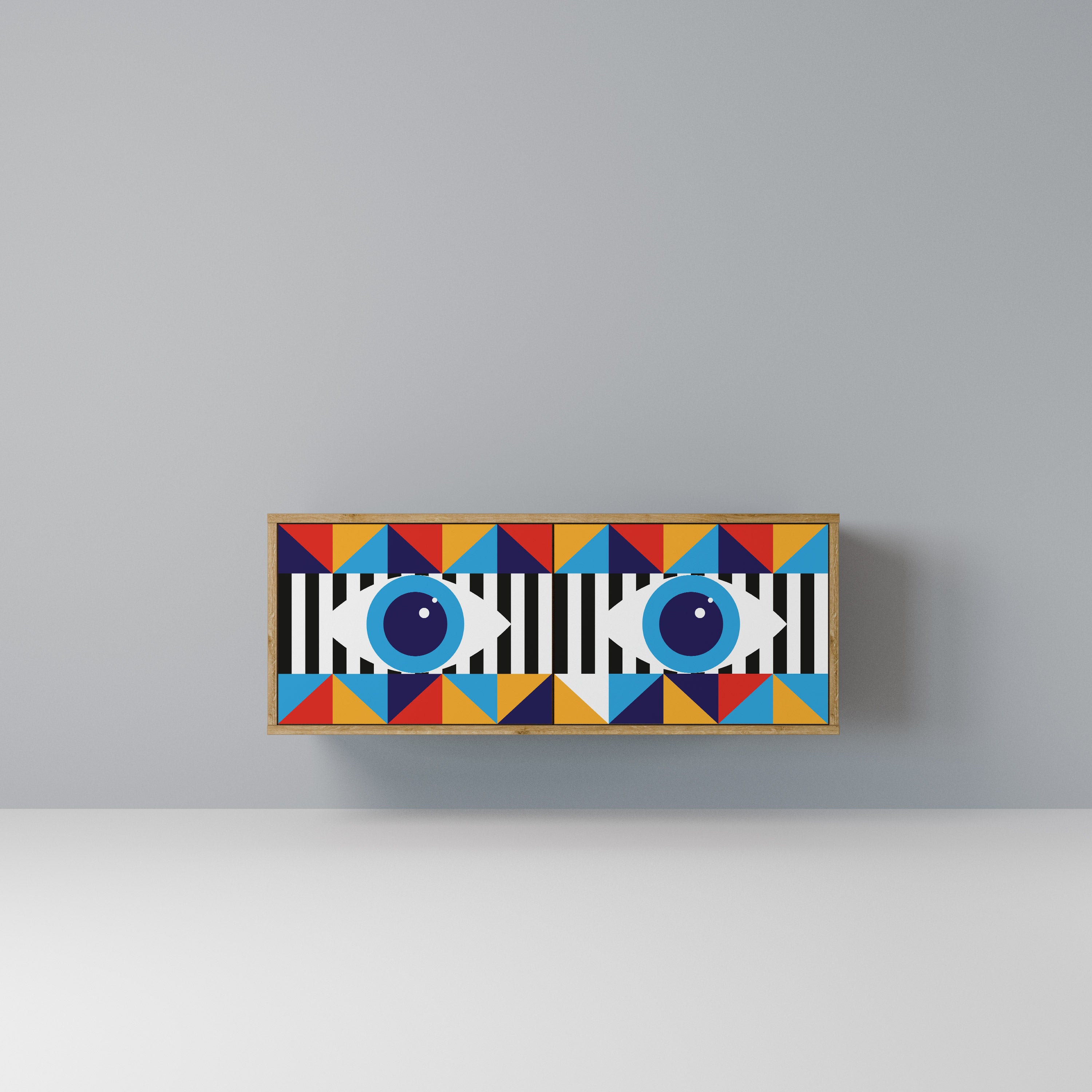ABSTRACTION AND GEOMETRY Kompaktowa szafka RTV 2-drzwiowa