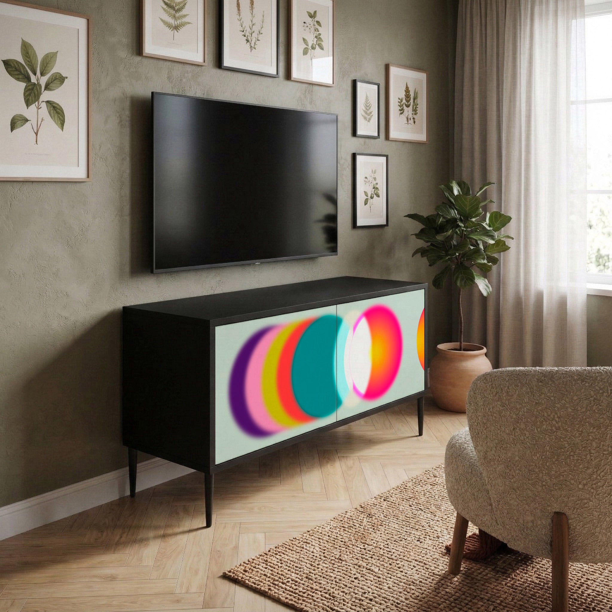 SYMPHONY OF COLORS Kompaktowa szafka RTV 2-drzwiowa