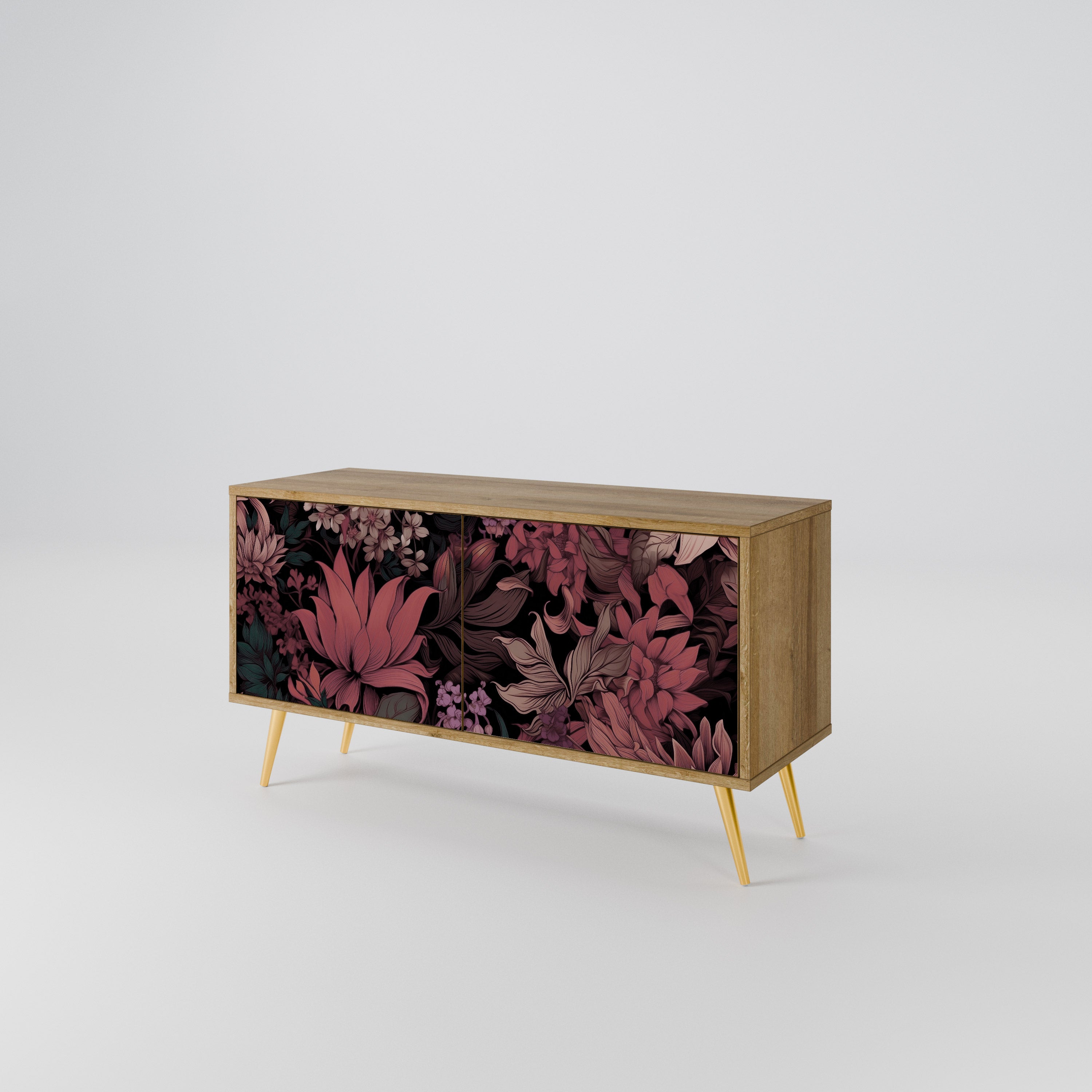 FLORAL WHISPER Kompaktowa szafka RTV 2-drzwiowa