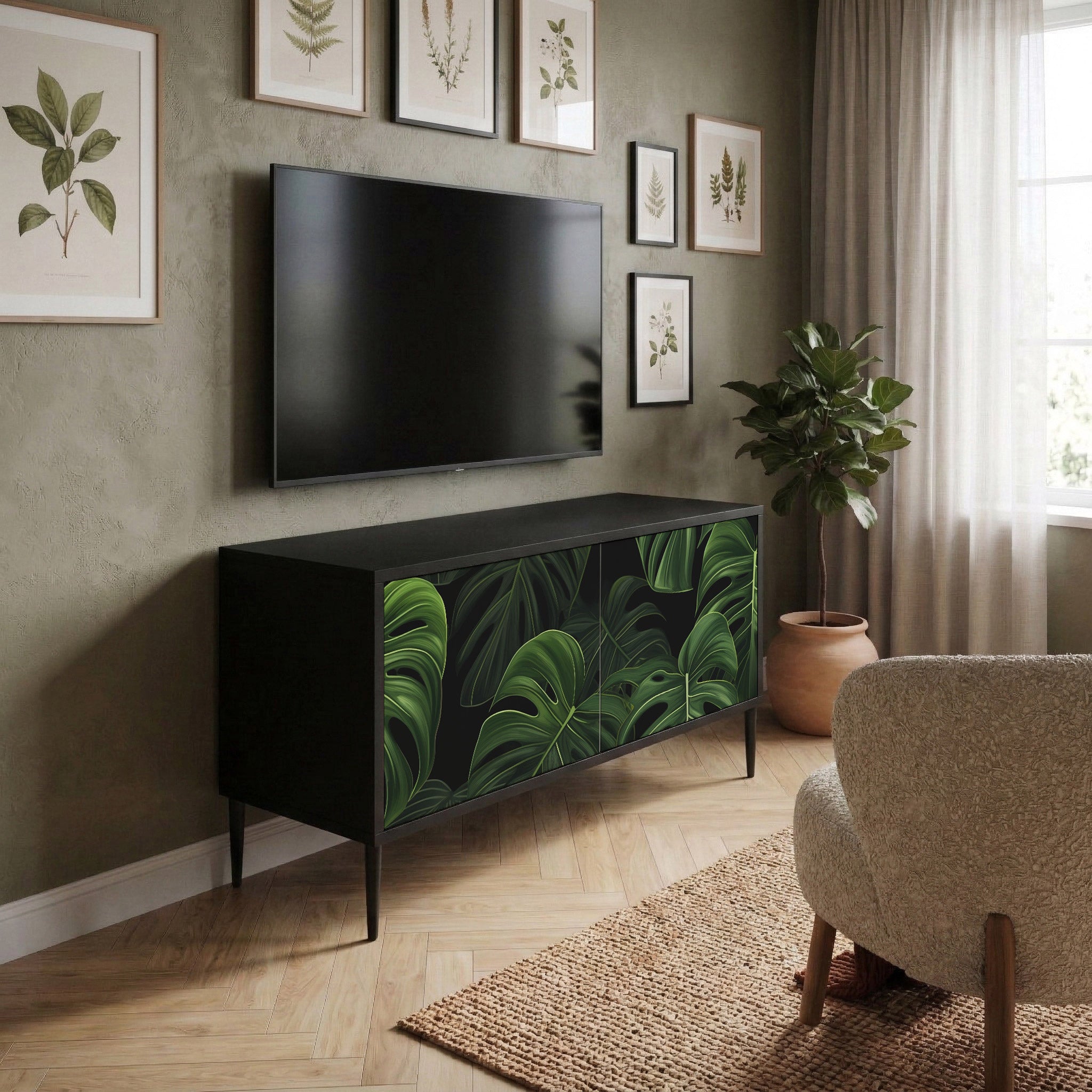 INFINITE MONSTERA Kompaktowa szafka RTV 2-drzwiowa