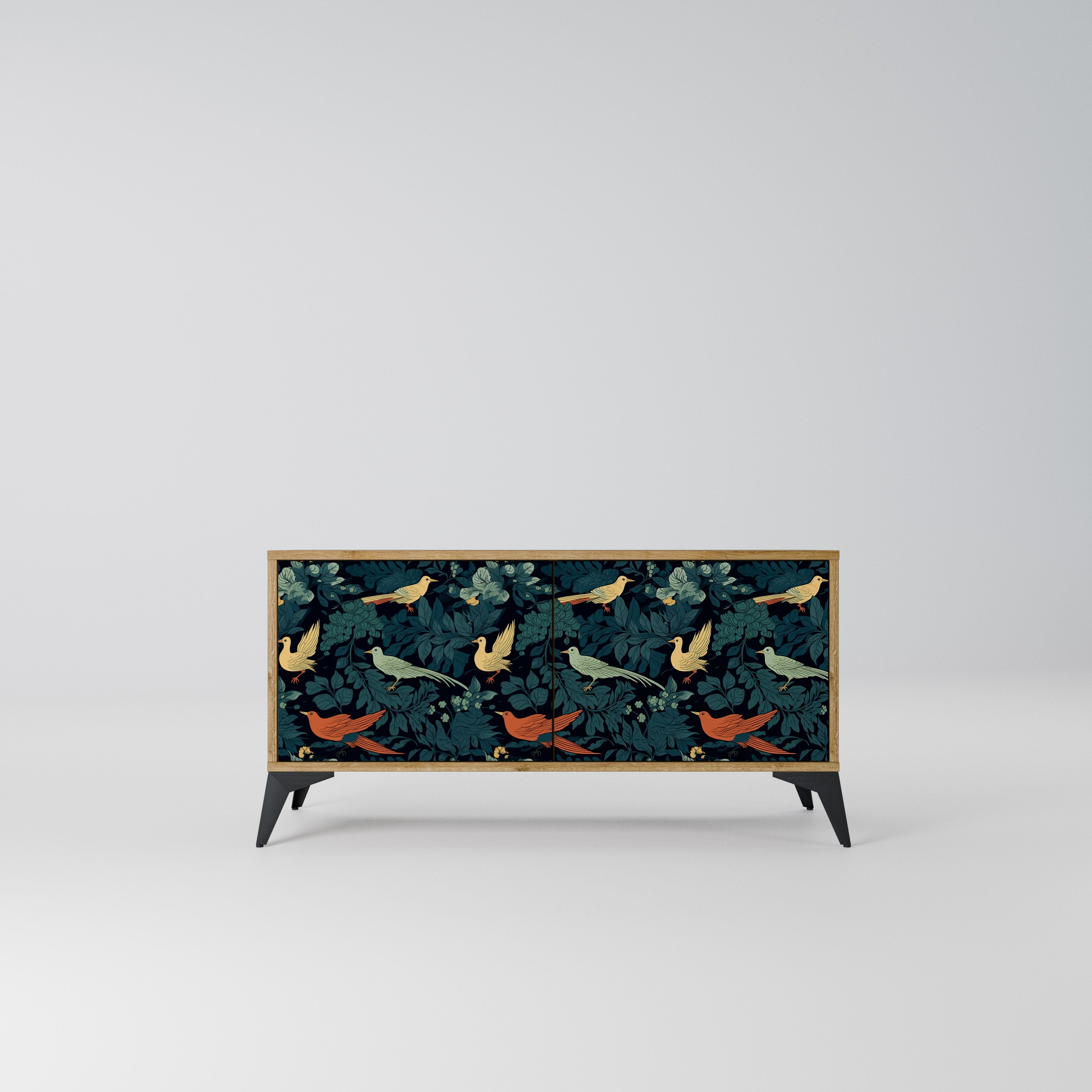 FOWL ORNAMENT Kompaktowa szafka RTV 2-drzwiowa