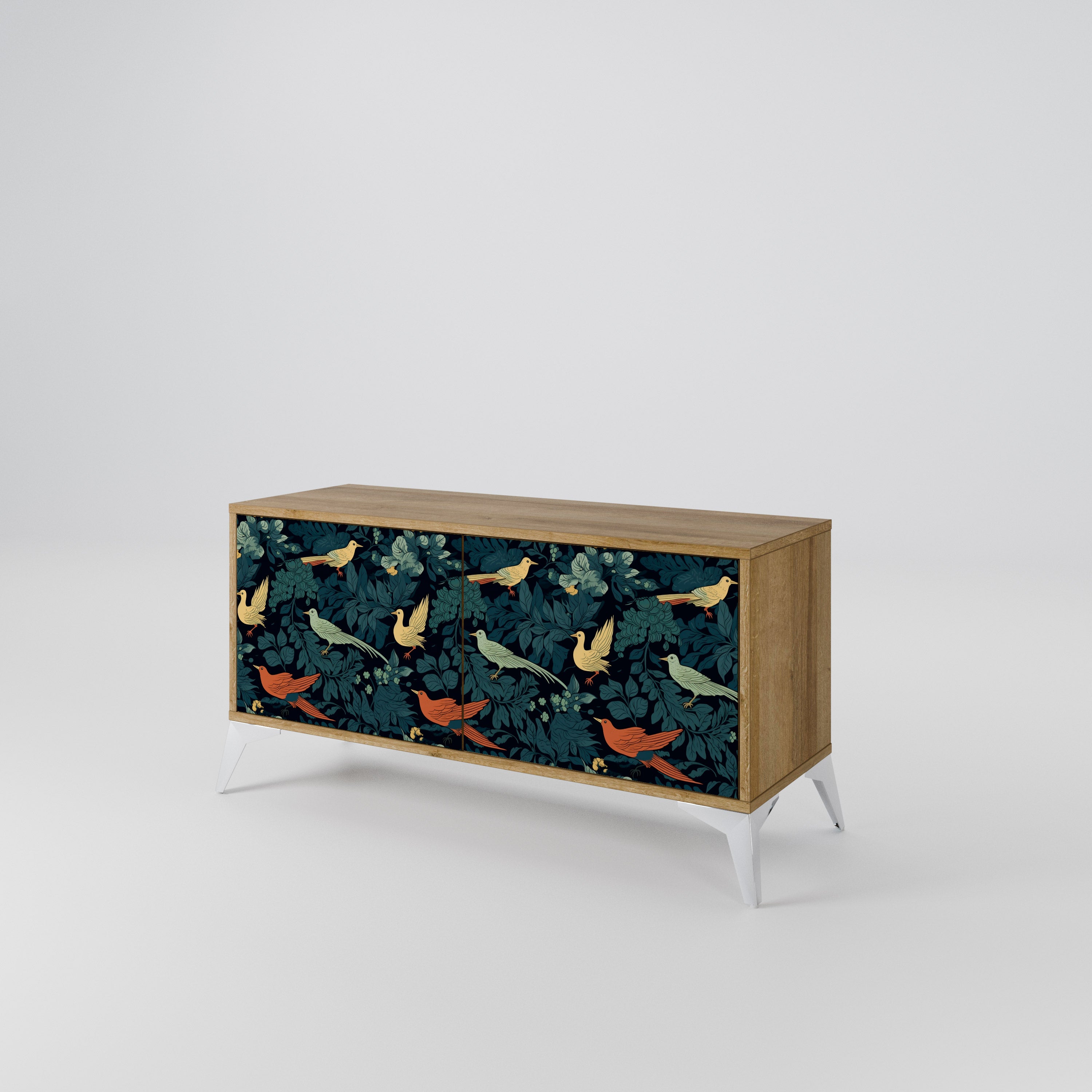 FOWL ORNAMENT Kompaktowa szafka RTV 2-drzwiowa