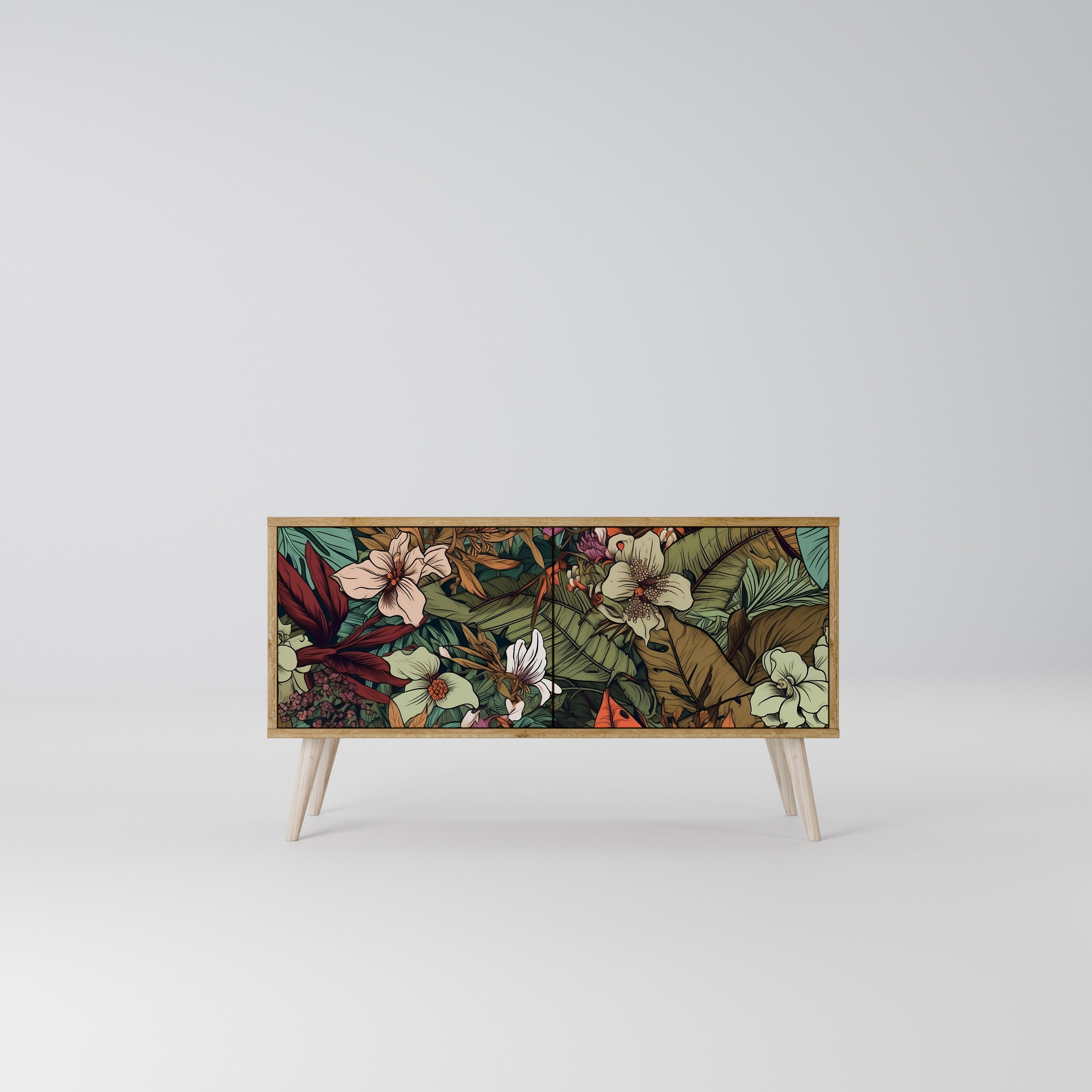 BOTANICAL EMERGENCE Kompaktowa szafka RTV 2-drzwiowa