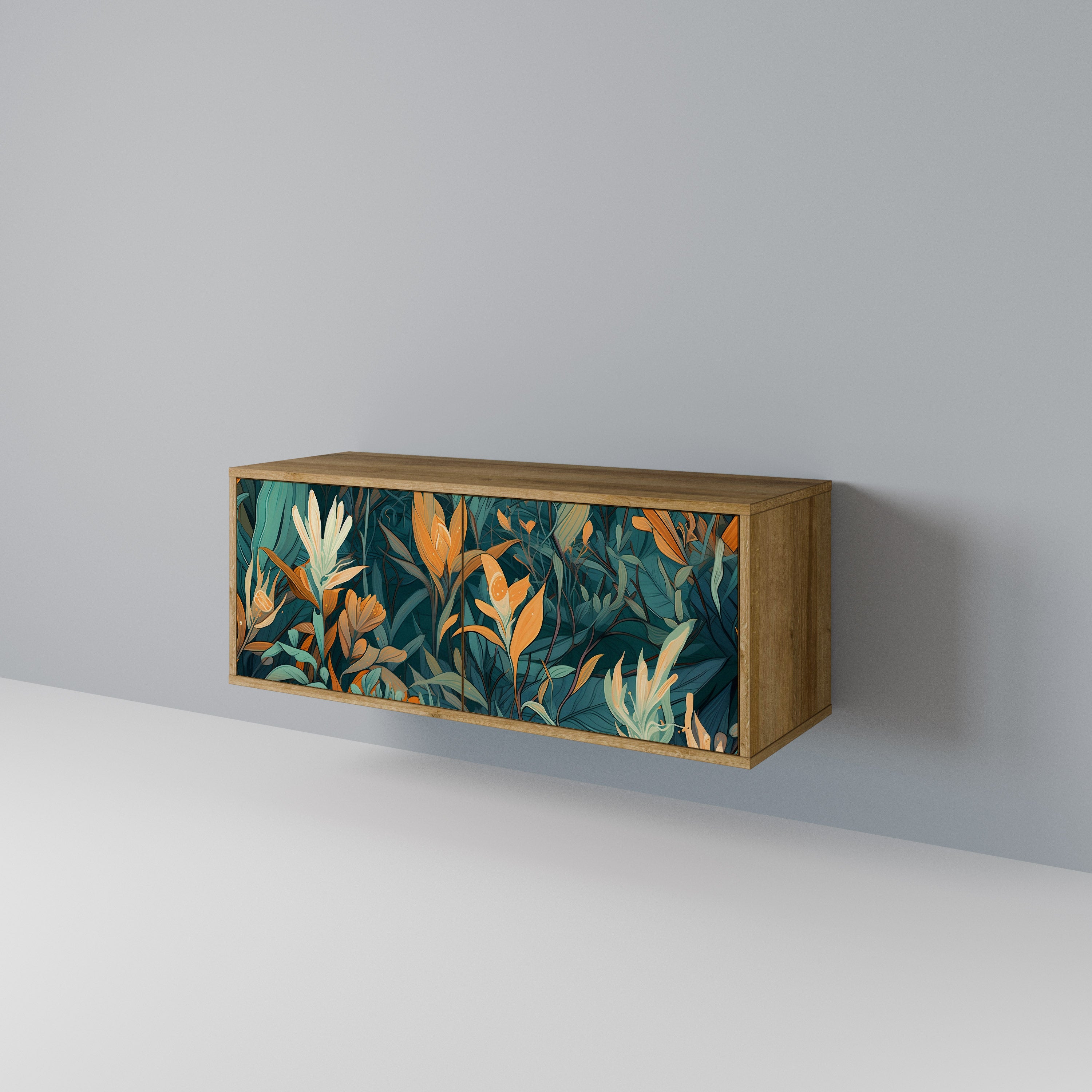 FLORAL SERENITY Kompaktowa szafka RTV 2-drzwiowa