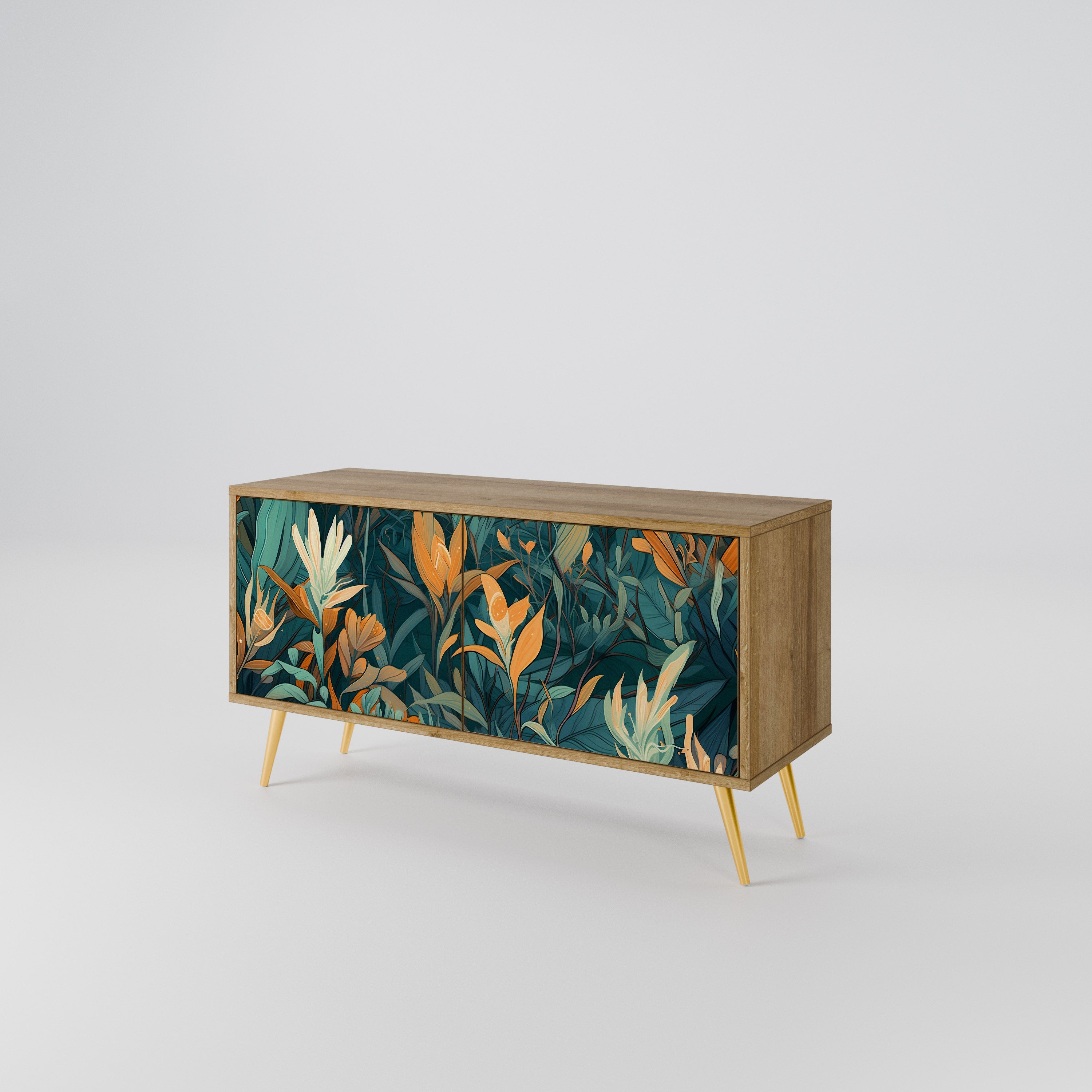 FLORAL SERENITY Kompaktowa szafka RTV 2-drzwiowa
