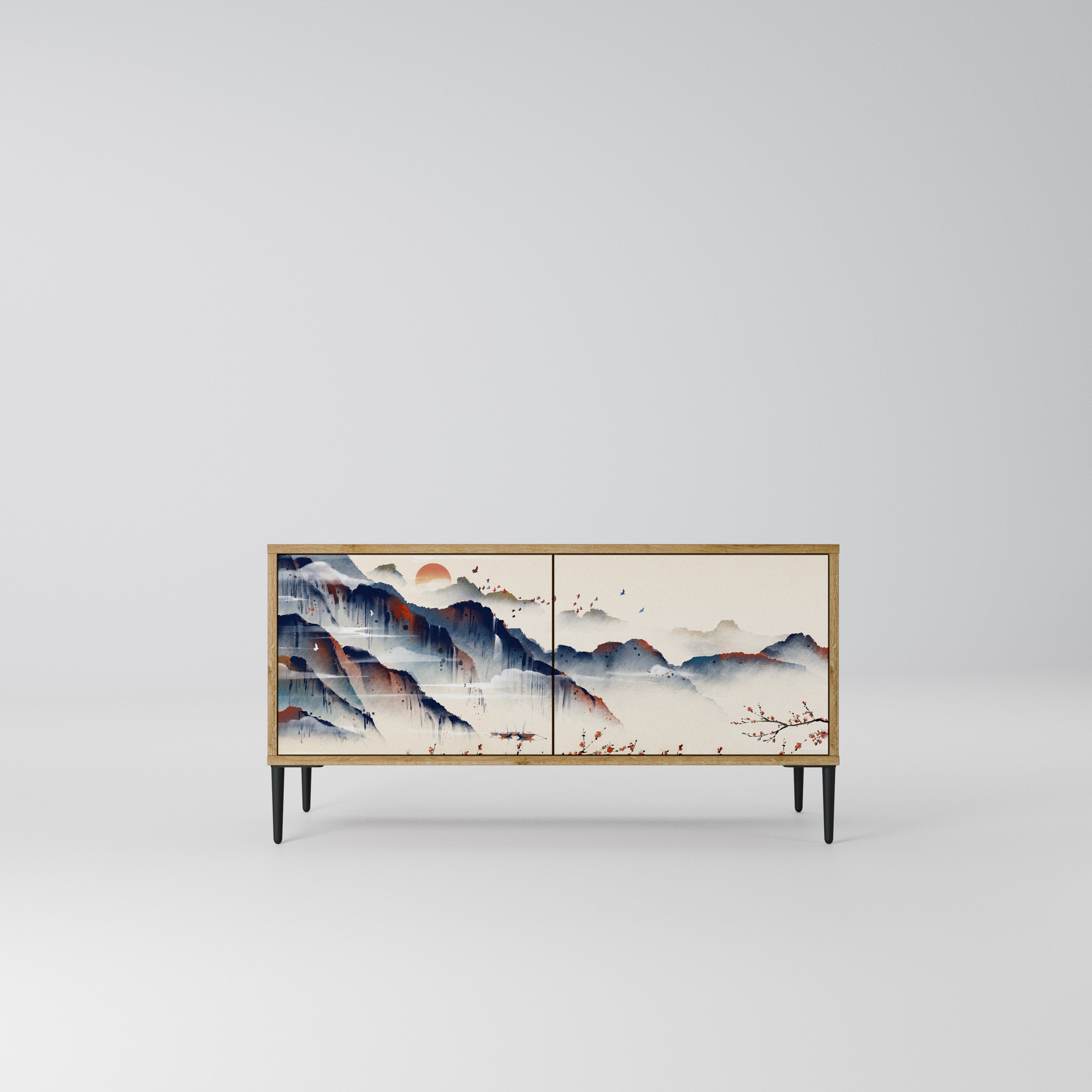 JAPANESE LANDSCAPE Kompaktowa szafka RTV 2-drzwiowa