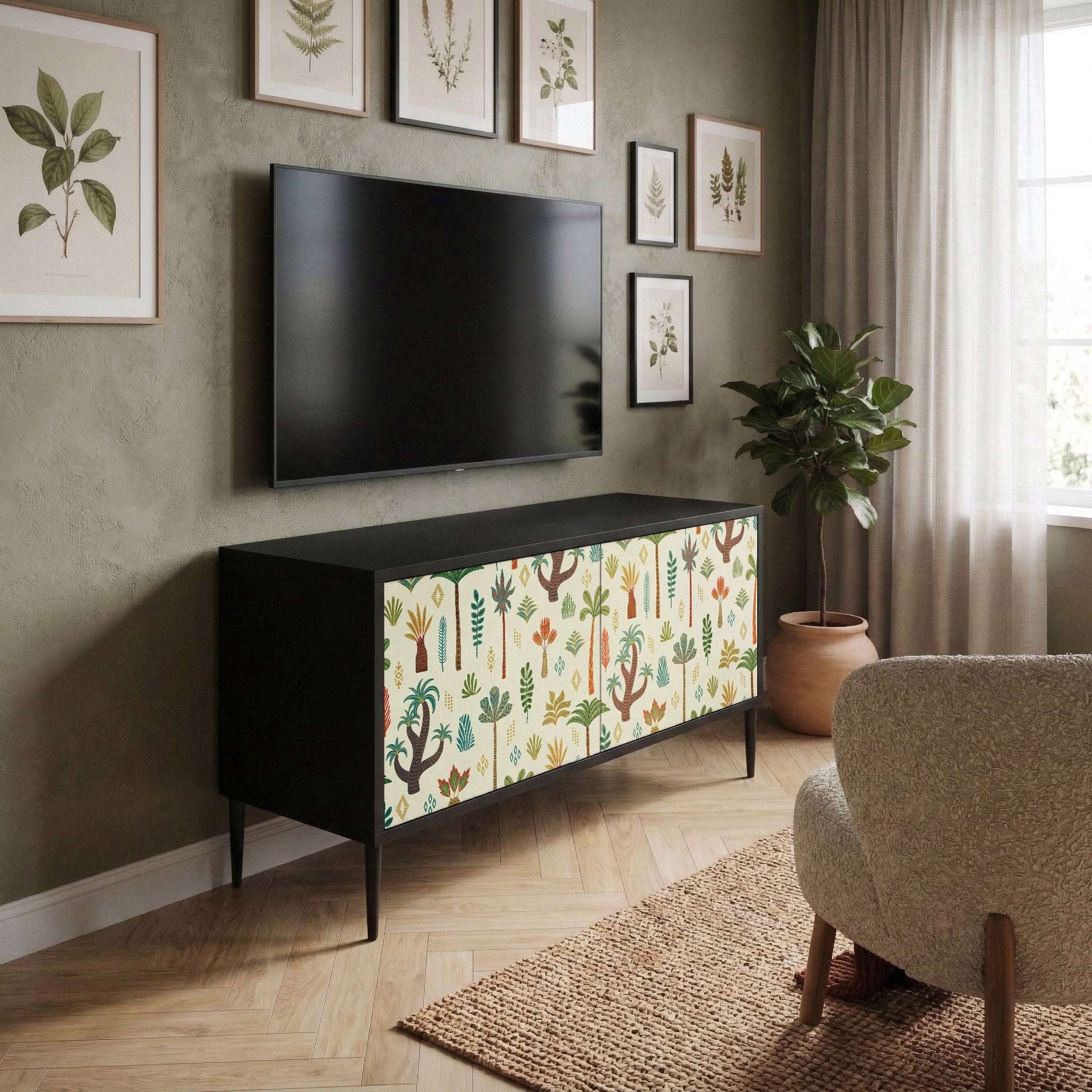 PALM SPRING Kompaktowa szafka RTV 2-drzwiowa
