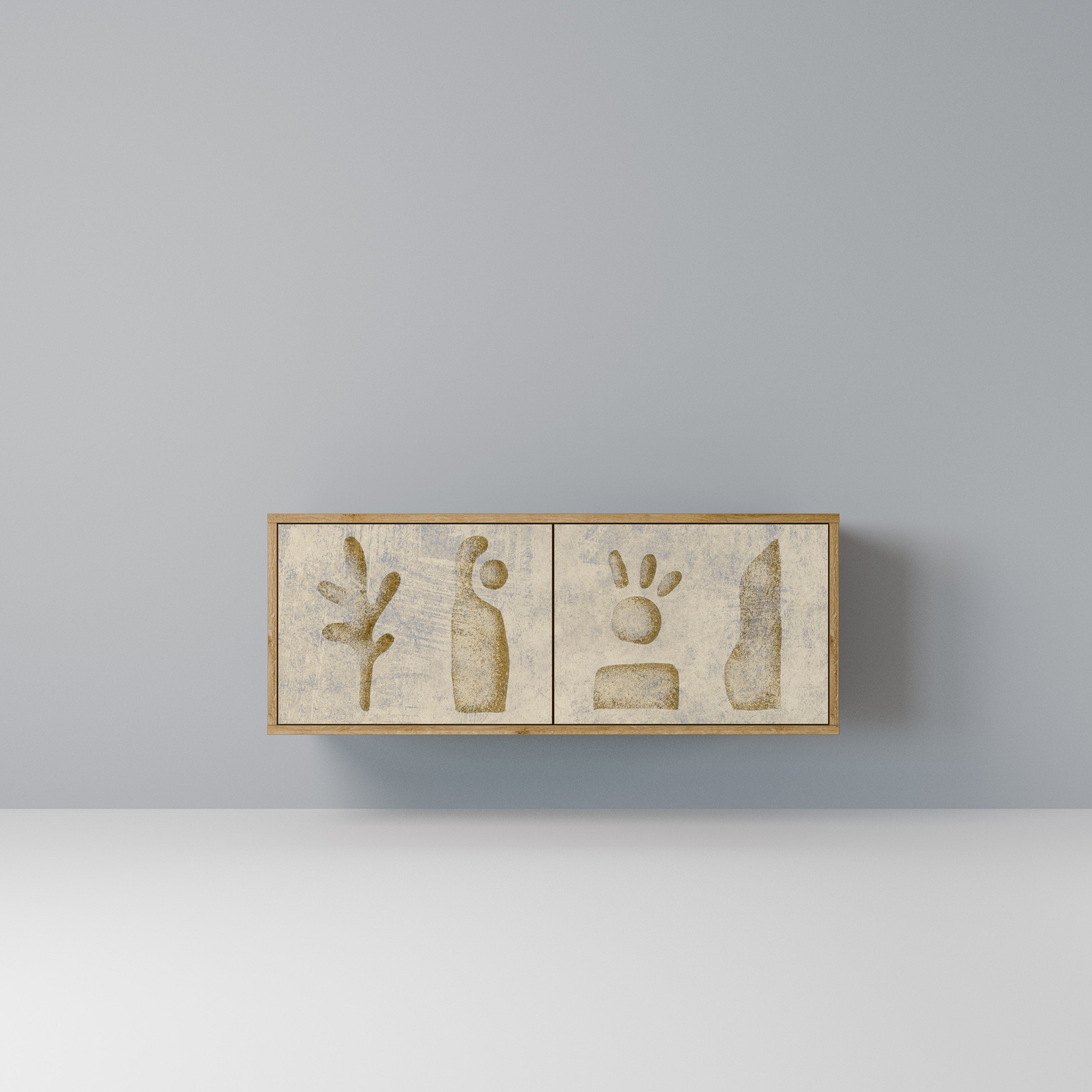 SAND SCULPTURES Kompaktowa szafka RTV 2-drzwiowa