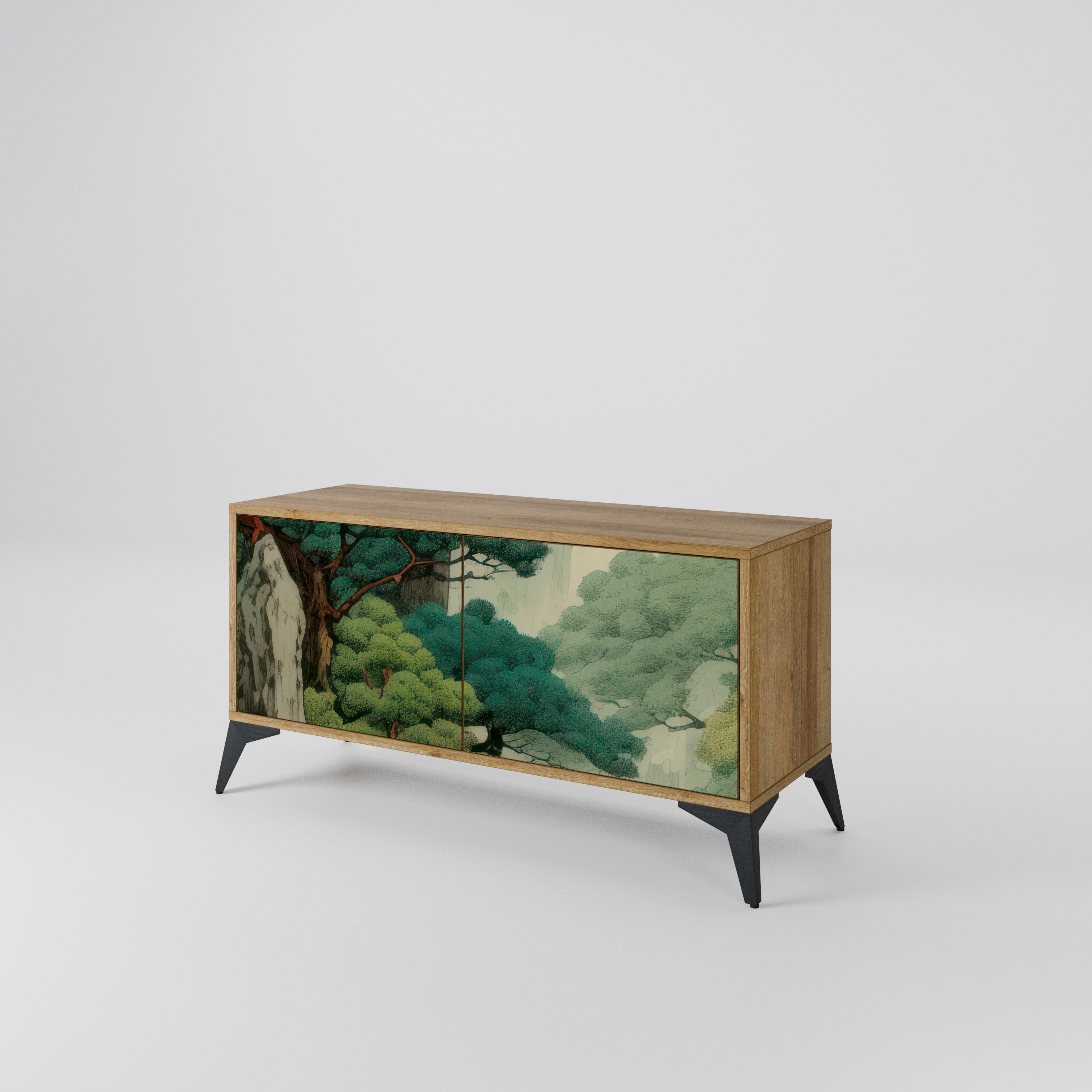 VERDURE ABYSS Kompaktowa szafka RTV 2-drzwiowa